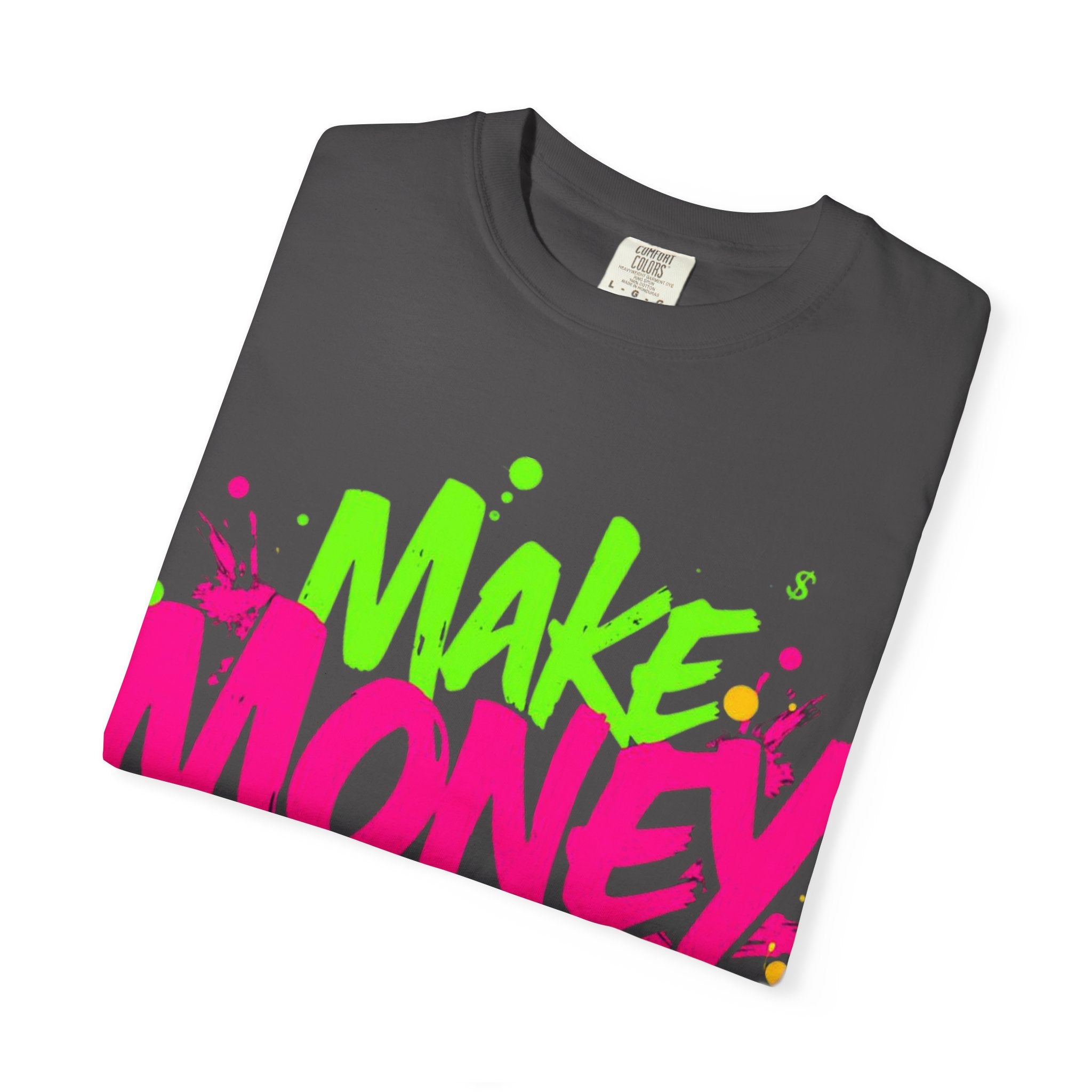 Trends StreetWear X EazyWear Graphic Tee — "Make Money Friends" Neon Street Style T-Shirt