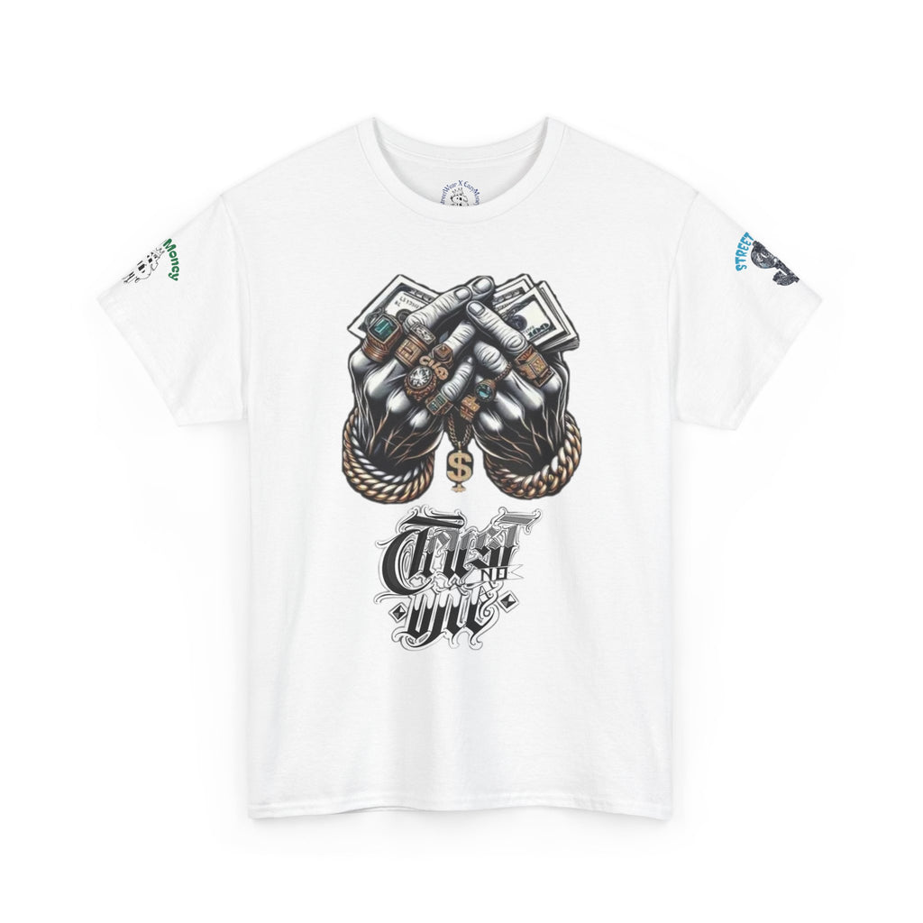 T-Shirt StreetWear X EazyMoney— Justice Business Graphic Tee (Hands Holding Cash)