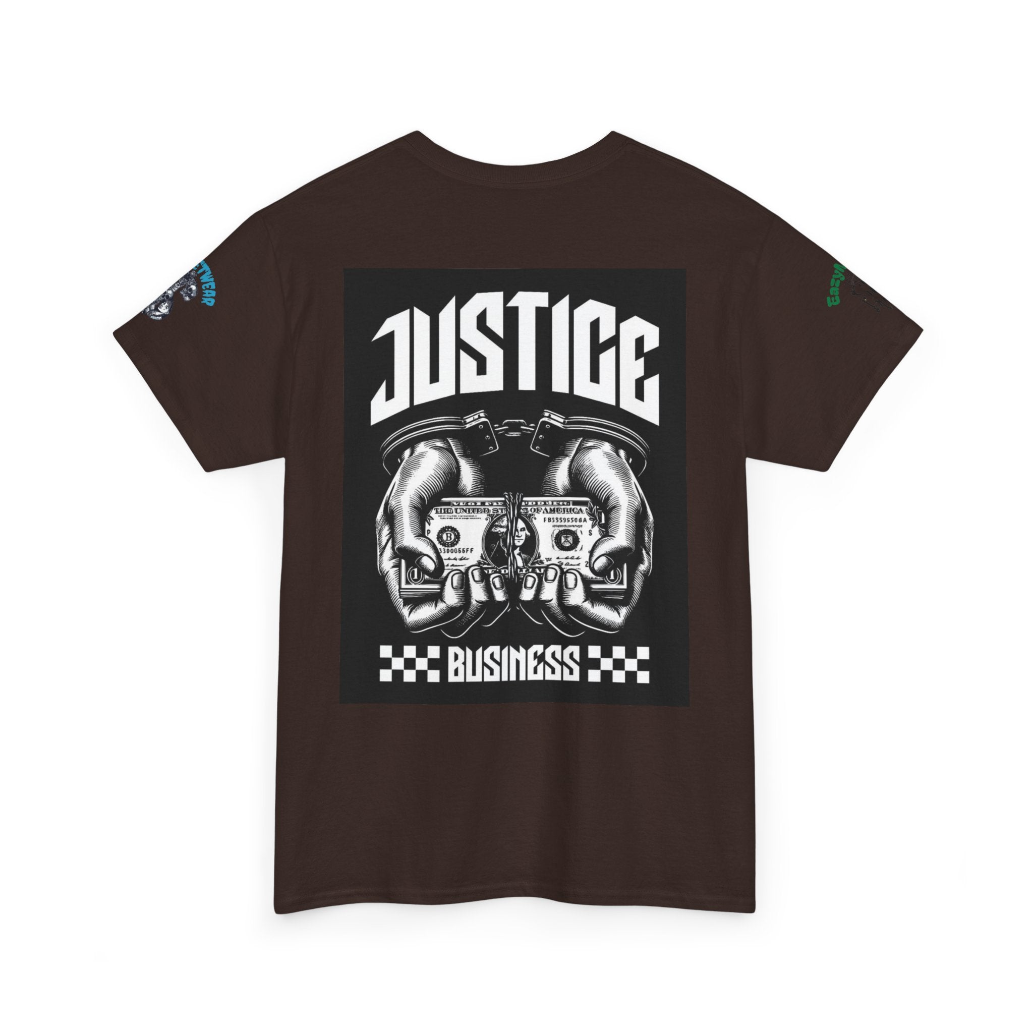 T-Shirt StreetWear X EazyMoney— Justice Business Graphic Tee (Hands Holding Cash)