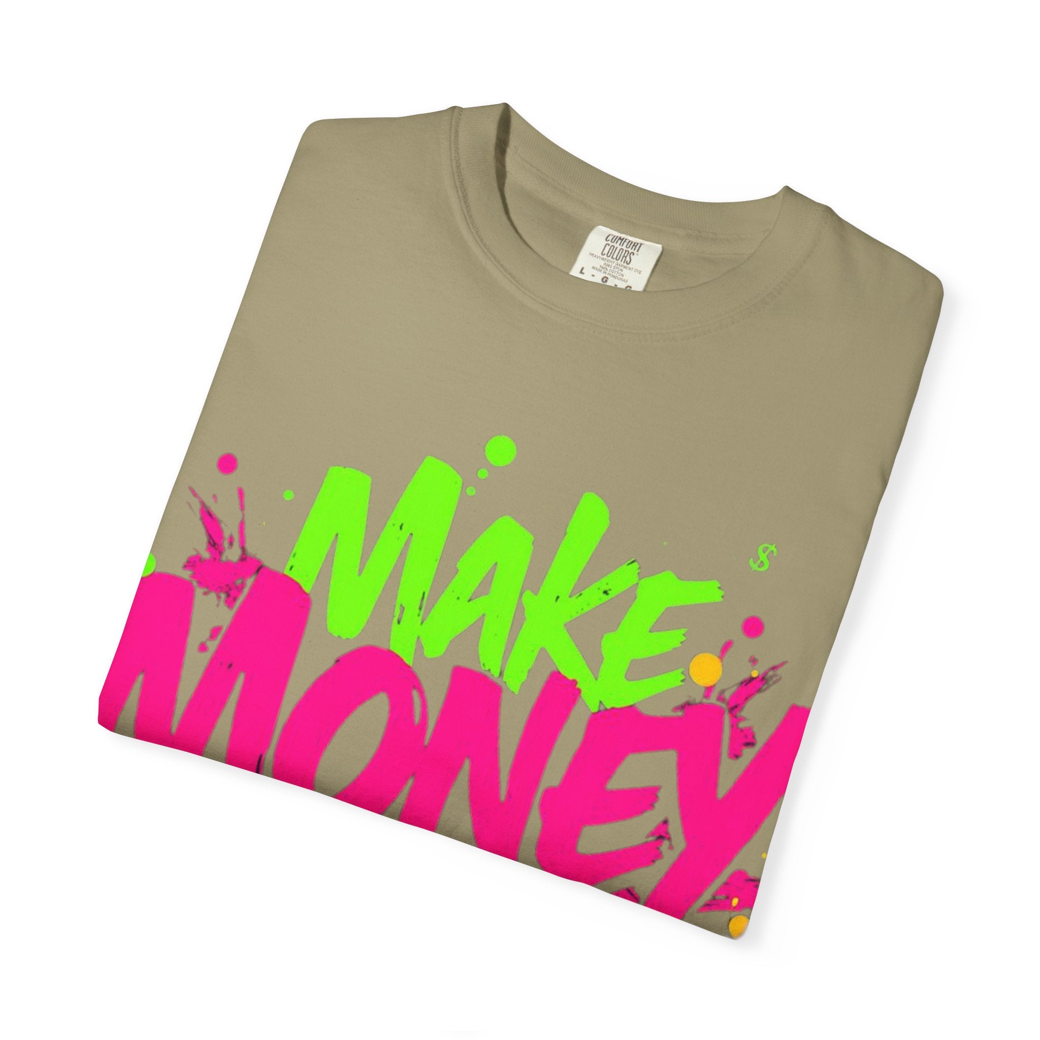 Trends StreetWear X EazyWear Graphic Tee — "Make Money Friends" Neon Street Style T-Shirt