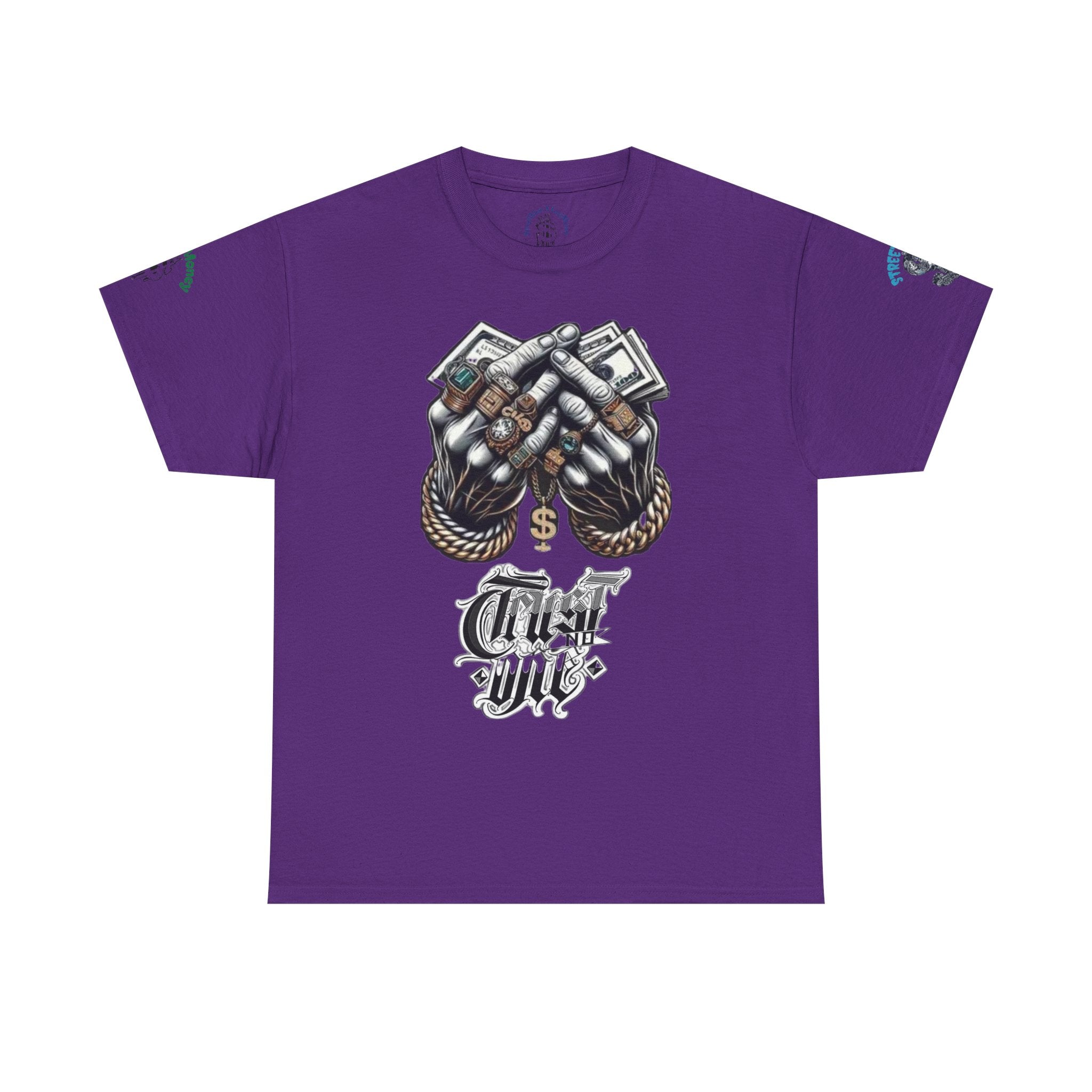 T-Shirt StreetWear X EazyMoney— Justice Business Graphic Tee (Hands Holding Cash)