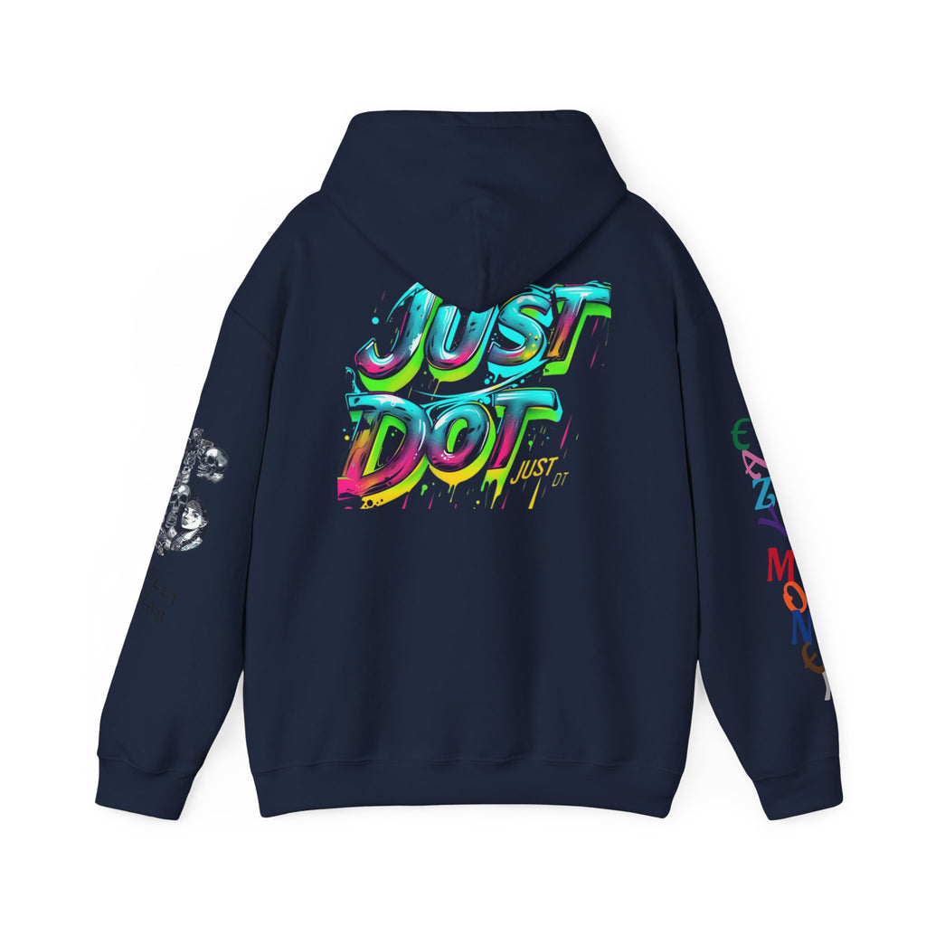 Graphic Hooded Sweatshirt — Colorful 'Just Do It' Splash Design