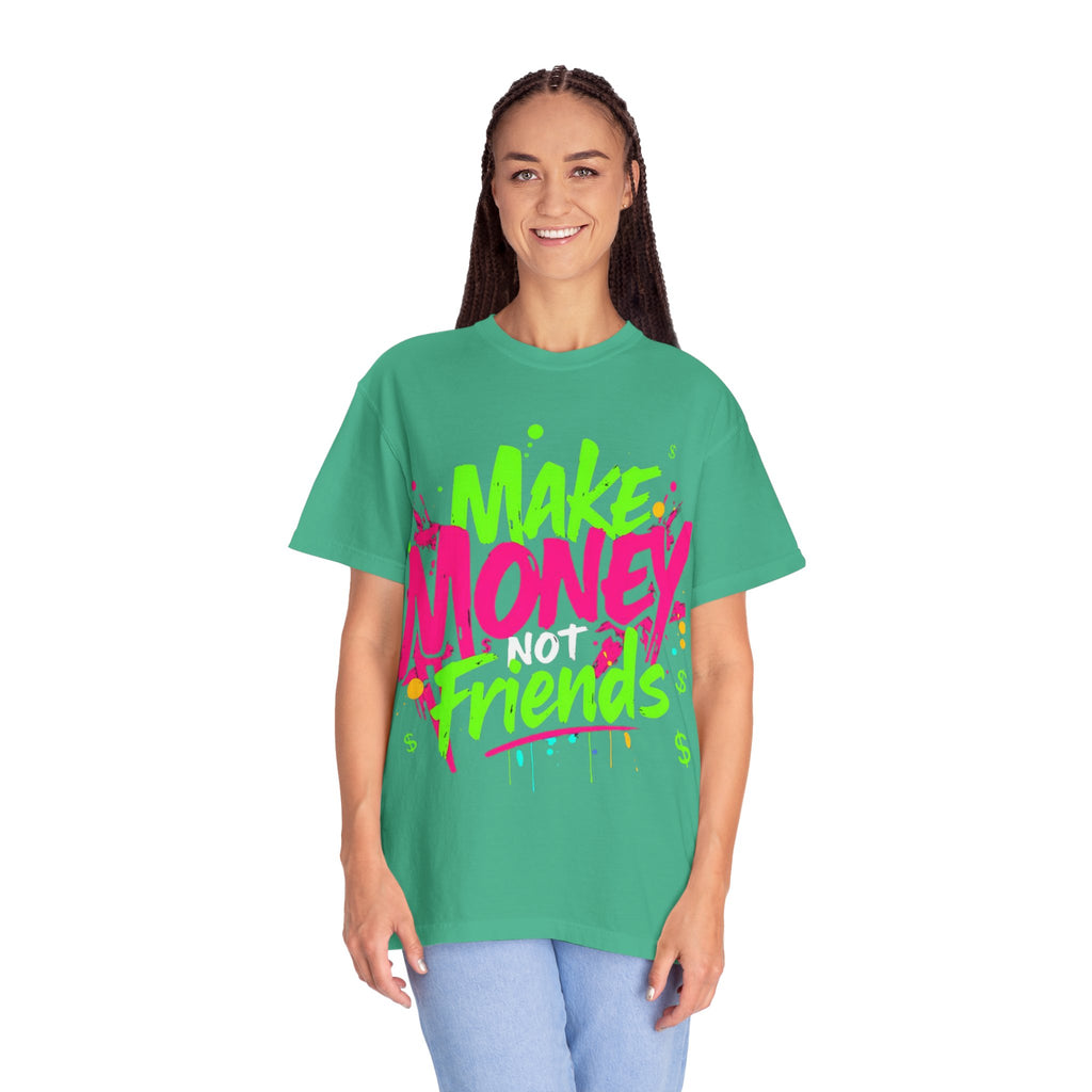 Trends StreetWear X EazyWear Graphic Tee — "Make Money Friends" Neon Street Style T-Shirt