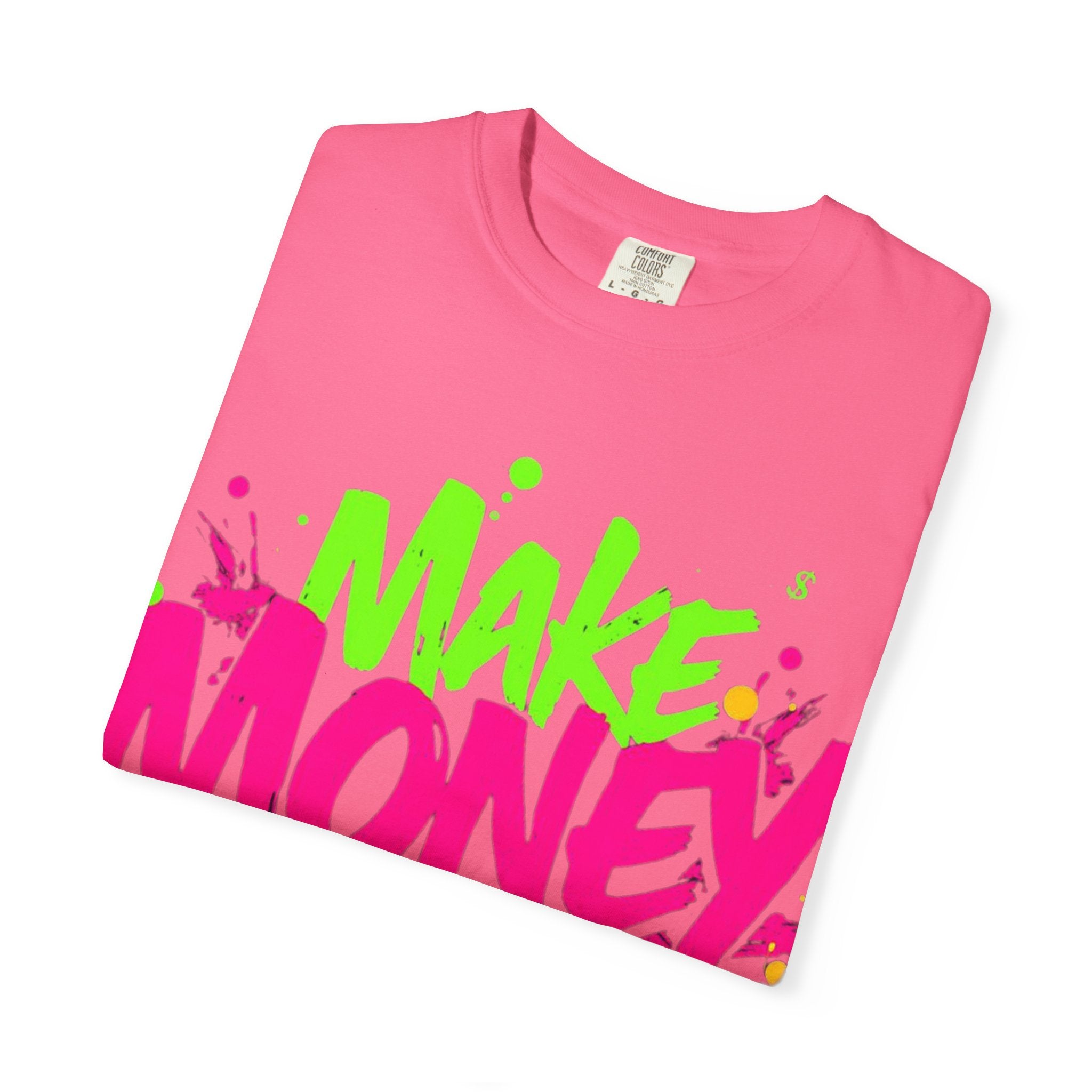 Trends StreetWear X EazyWear Graphic Tee — "Make Money Friends" Neon Street Style T-Shirt