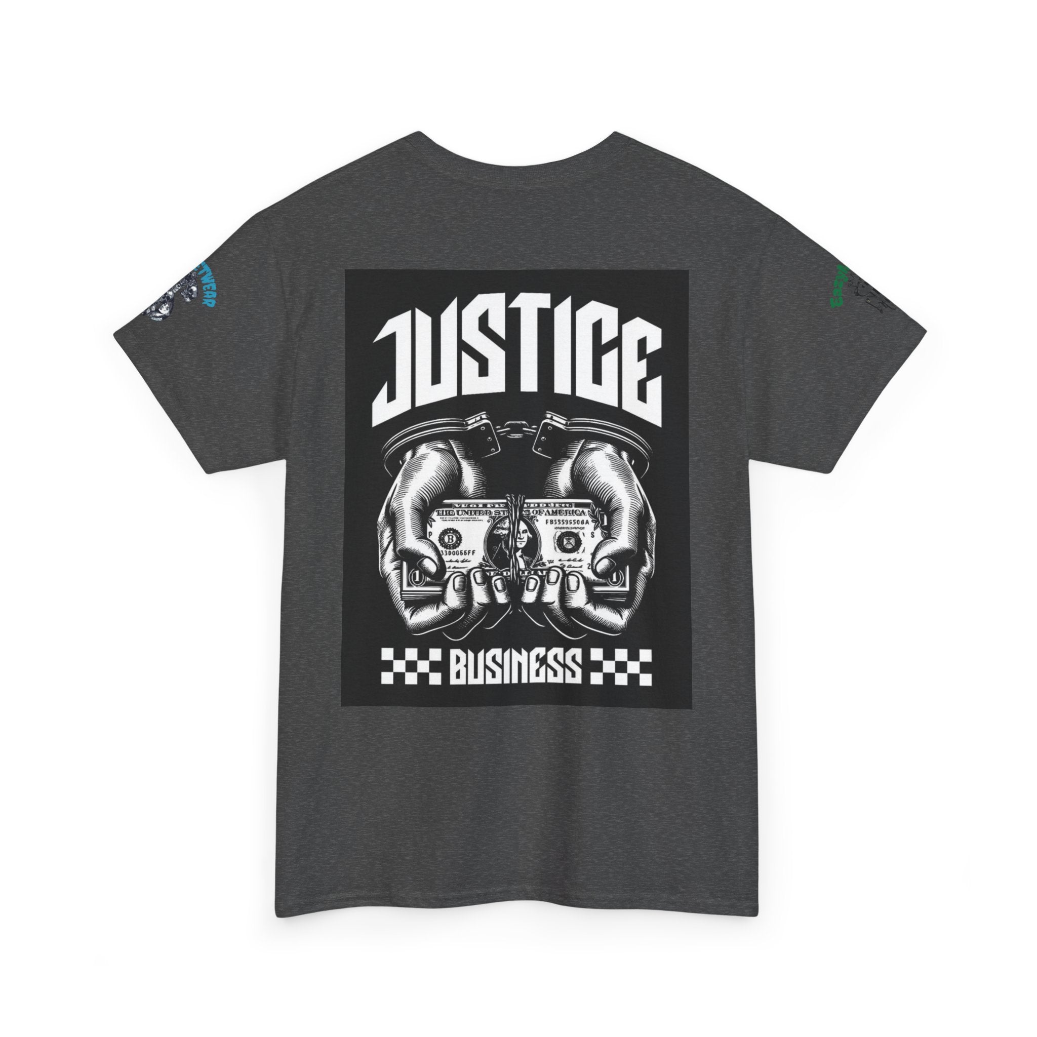 T-Shirt StreetWear X EazyMoney— Justice Business Graphic Tee (Hands Holding Cash)