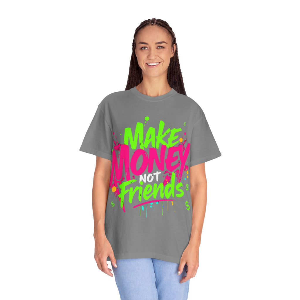 Trends StreetWear X EazyWear Graphic Tee — "Make Money Friends" Neon Street Style T-Shirt