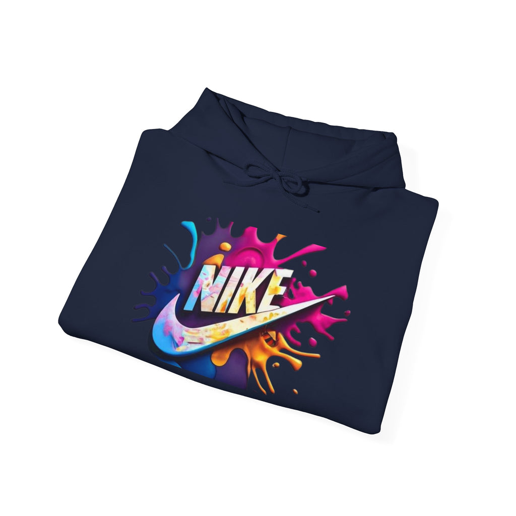 Graphic Hooded Sweatshirt — Colorful 'Just Do It' Splash Design