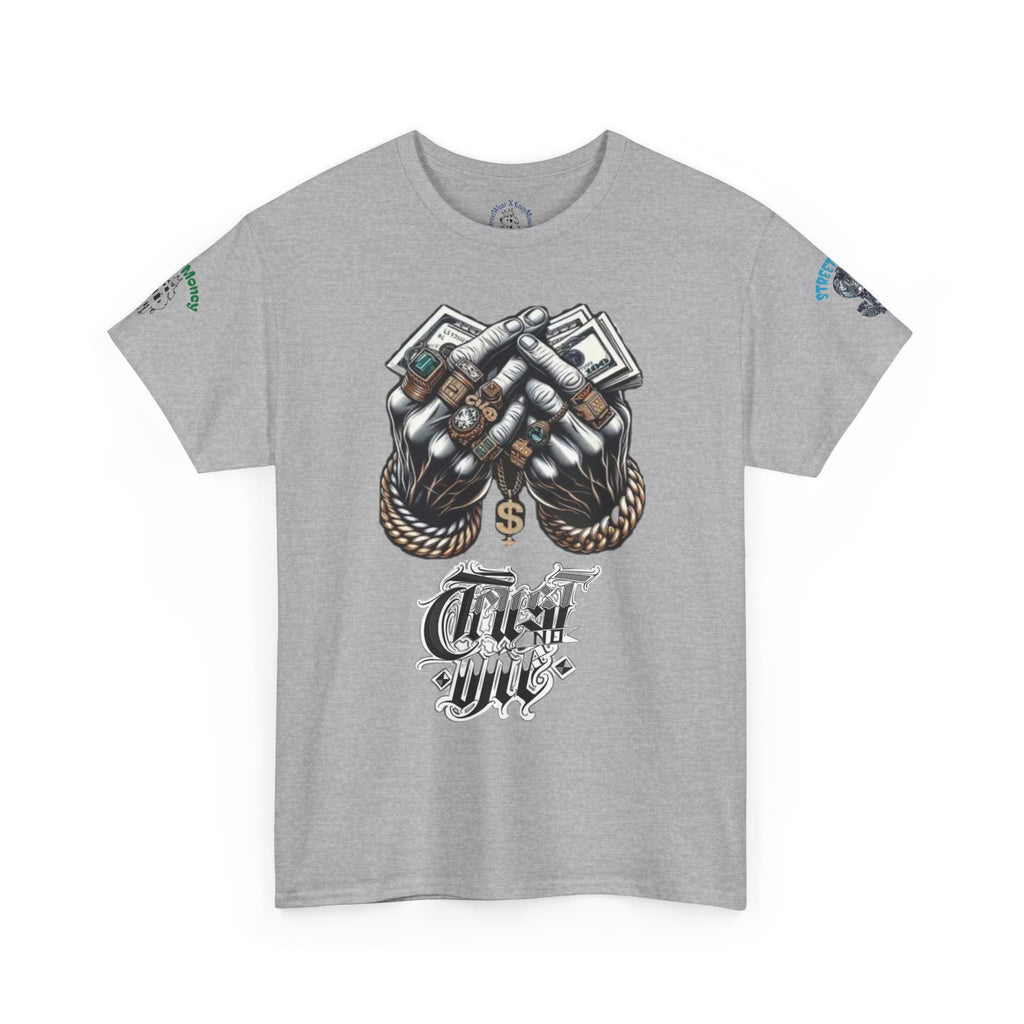 T-Shirt StreetWear X EazyMoney— Justice Business Graphic Tee (Hands Holding Cash)