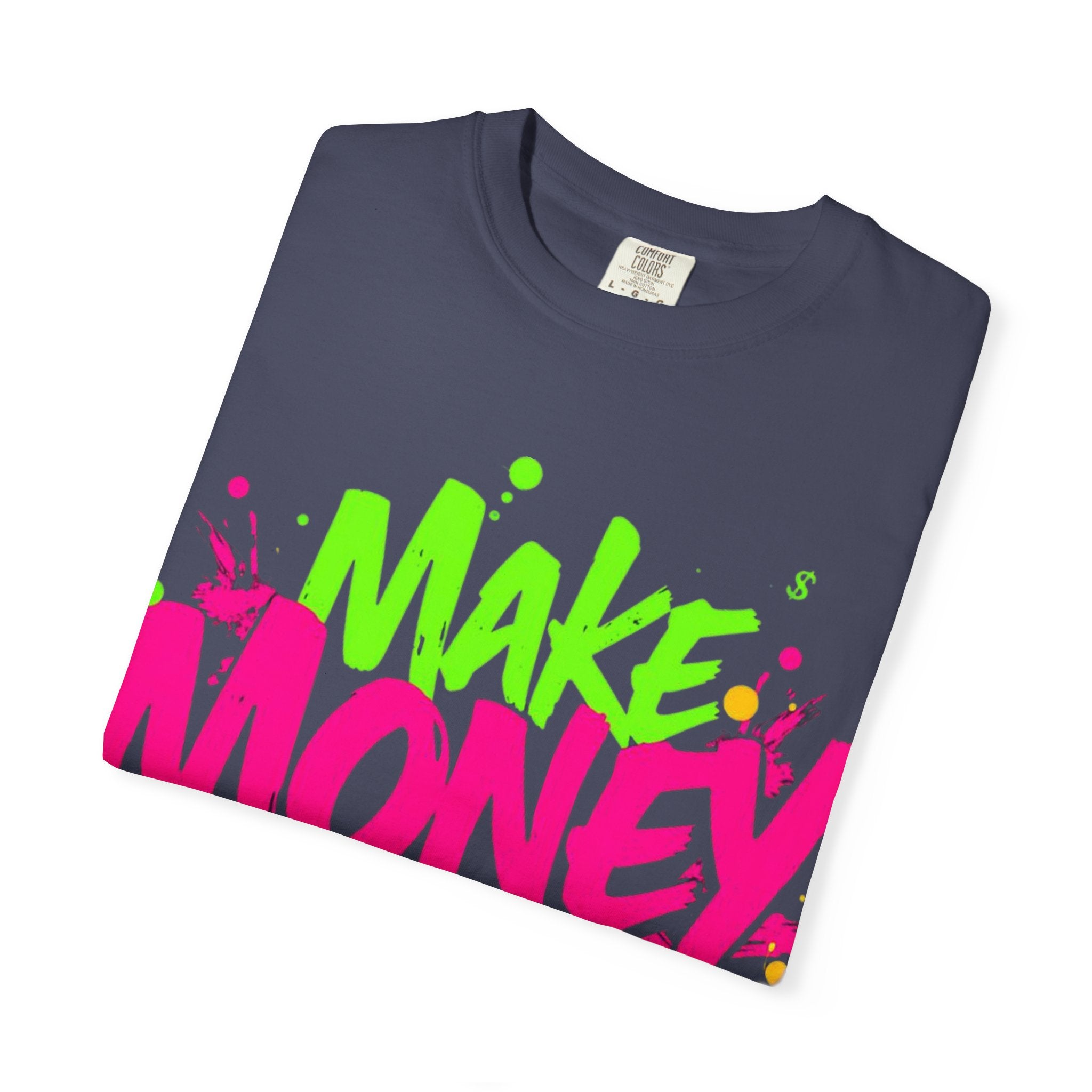 Trends StreetWear X EazyWear Graphic Tee — "Make Money Friends" Neon Street Style T-Shirt