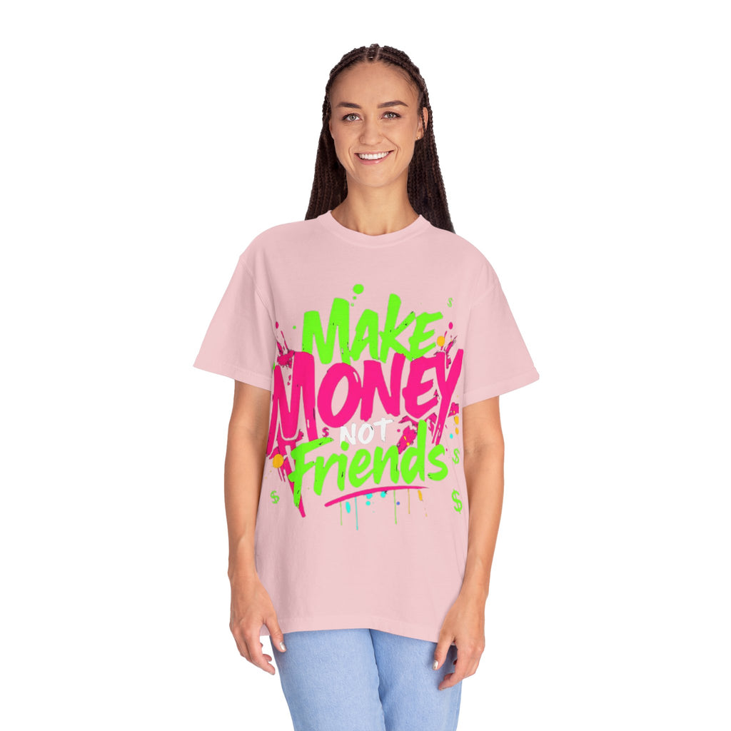 Trends StreetWear X EazyWear Graphic Tee — "Make Money Friends" Neon Street Style T-Shirt