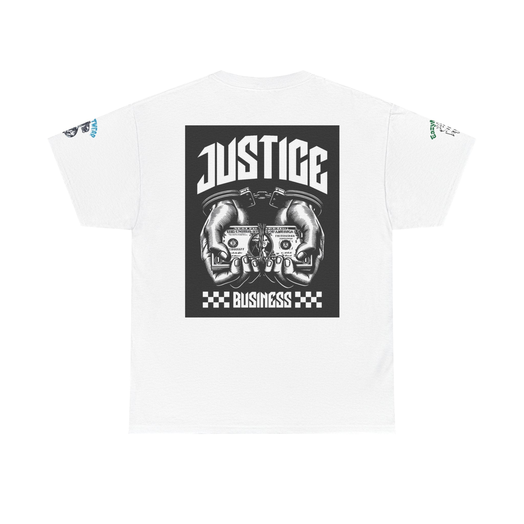 T-Shirt StreetWear X EazyMoney— Justice Business Graphic Tee (Hands Holding Cash)
