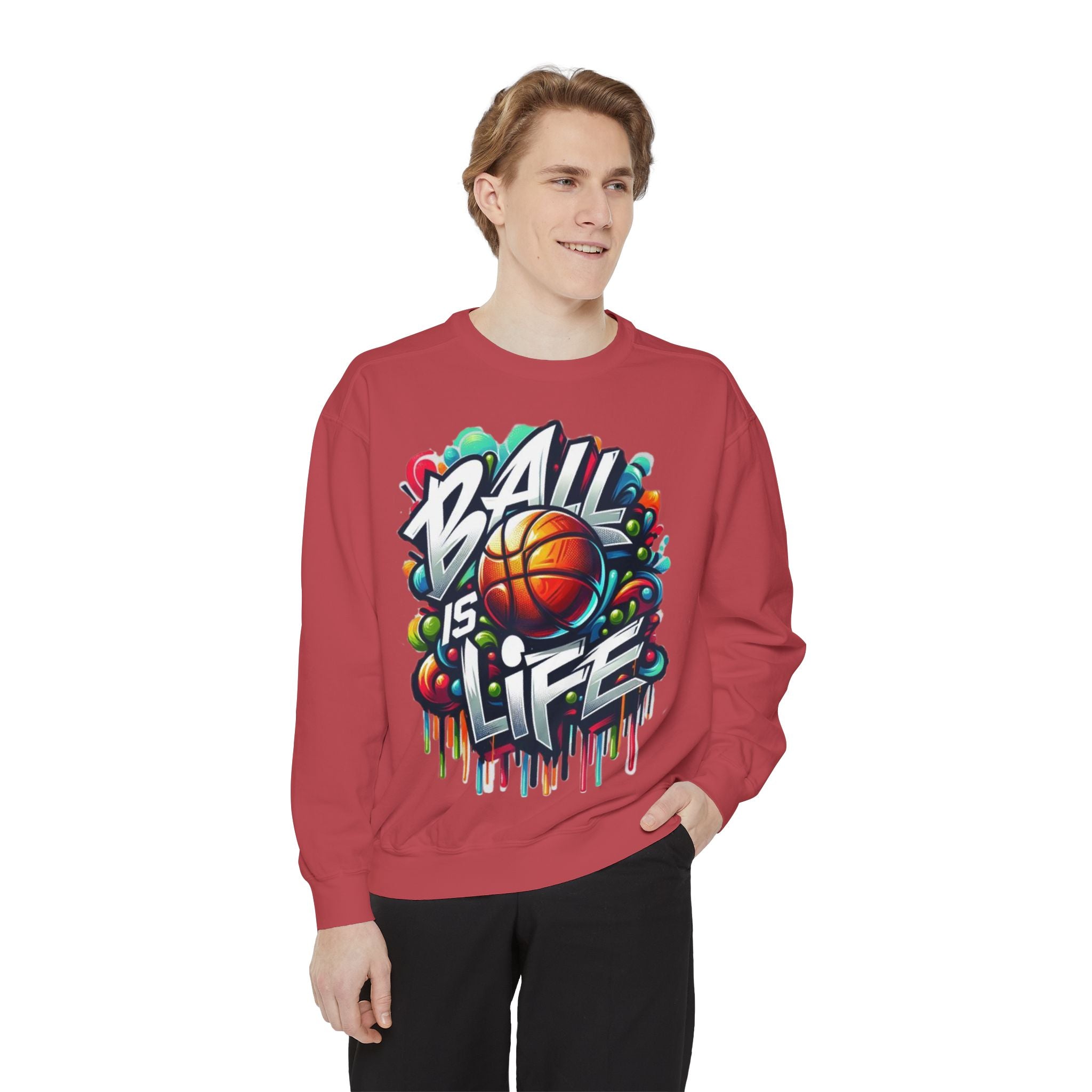 Basketball "Ball Is Life" Sweatshirt — Graphic Sports Crewneck