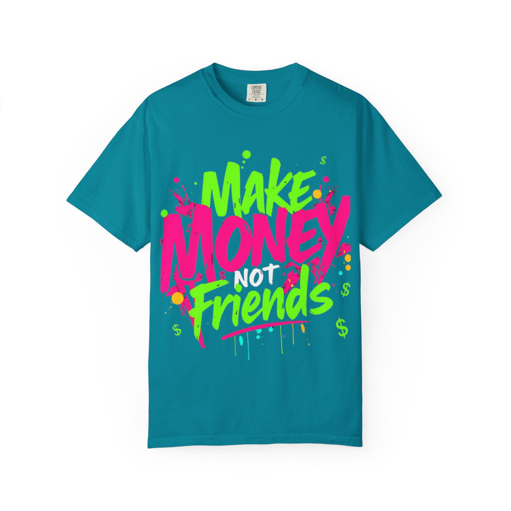 Trends StreetWear X EazyWear Graphic Tee — "Make Money Friends" Neon Street Style T-Shirt