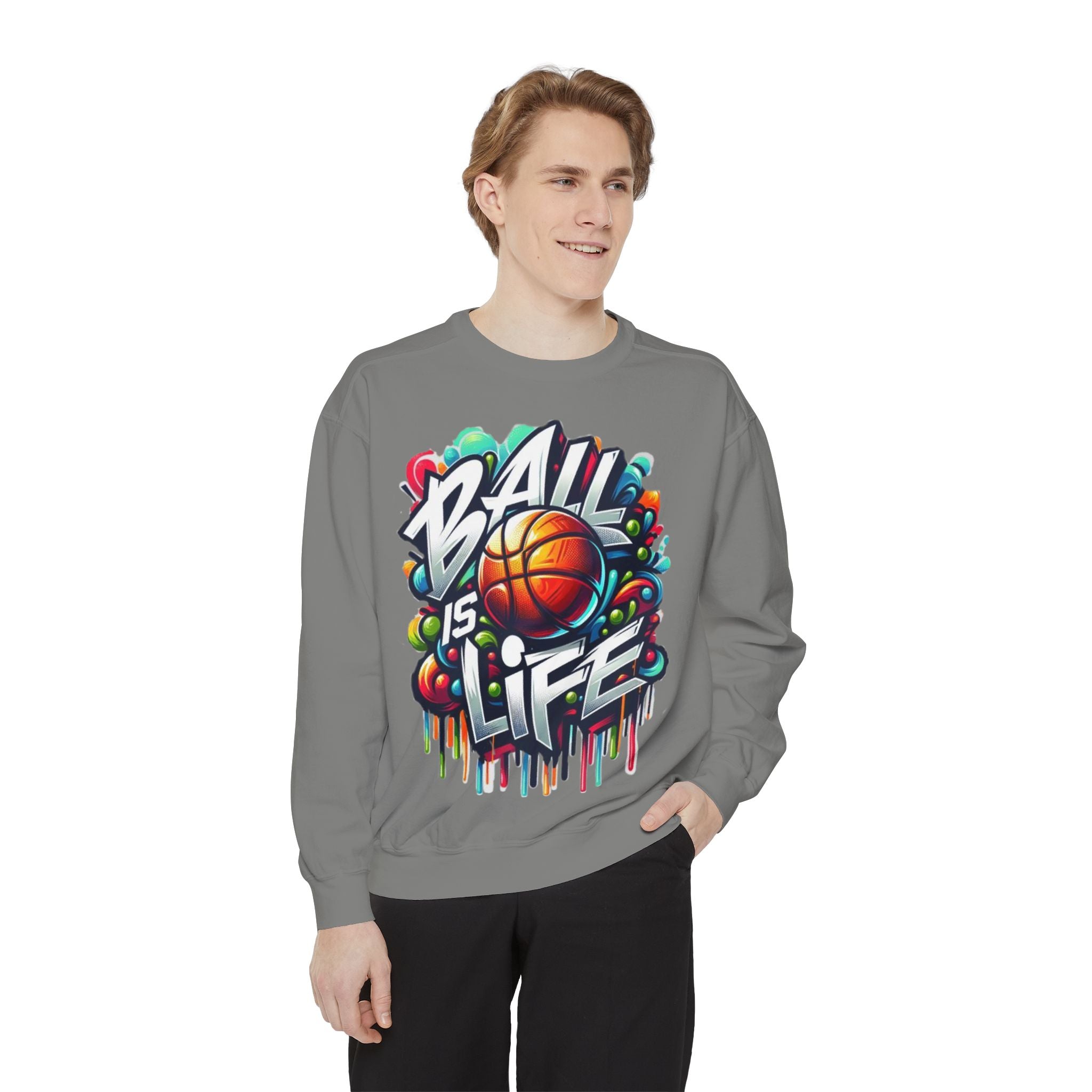 Basketball "Ball Is Life" Sweatshirt — Graphic Sports Crewneck