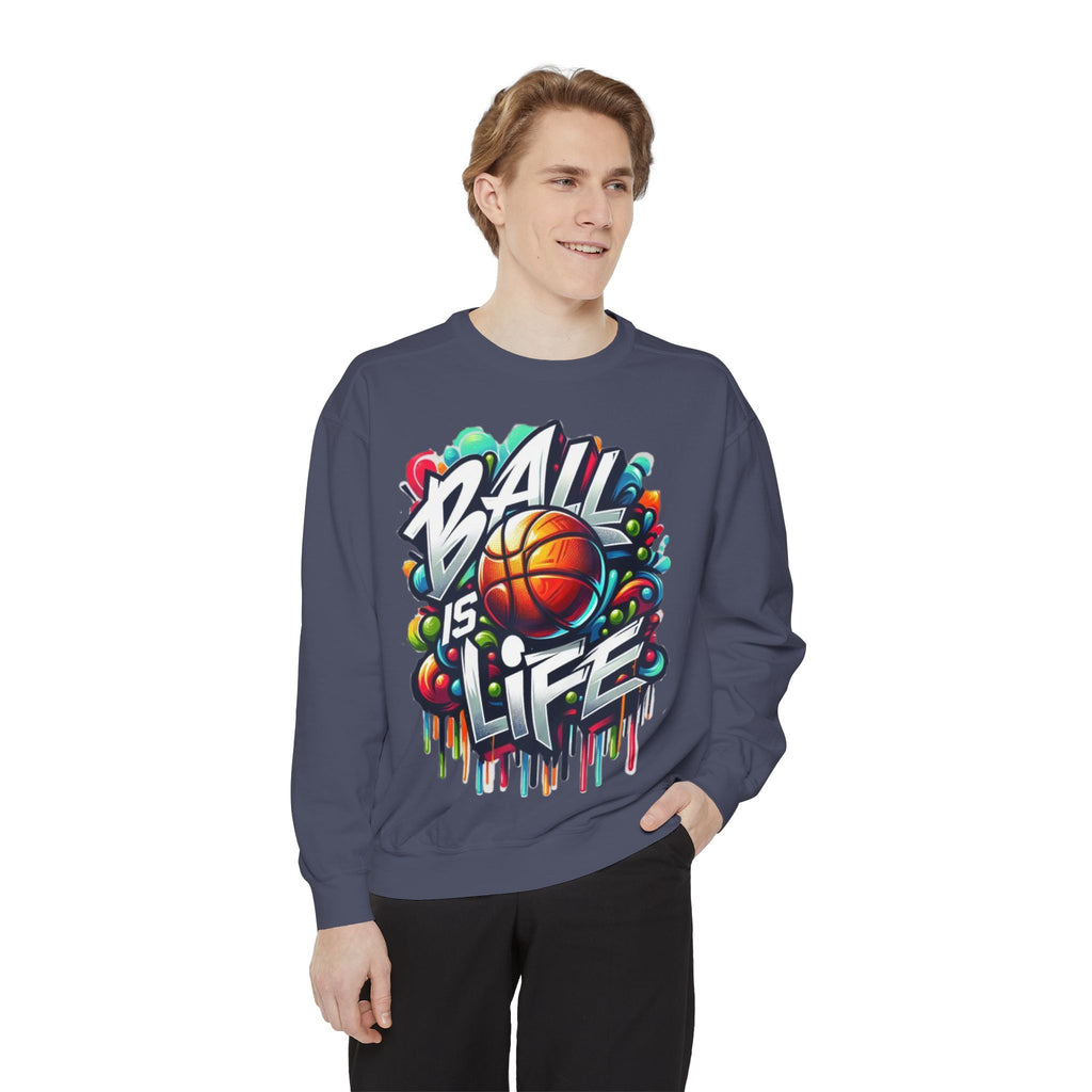 Basketball "Ball Is Life" Sweatshirt — Graphic Sports Crewneck