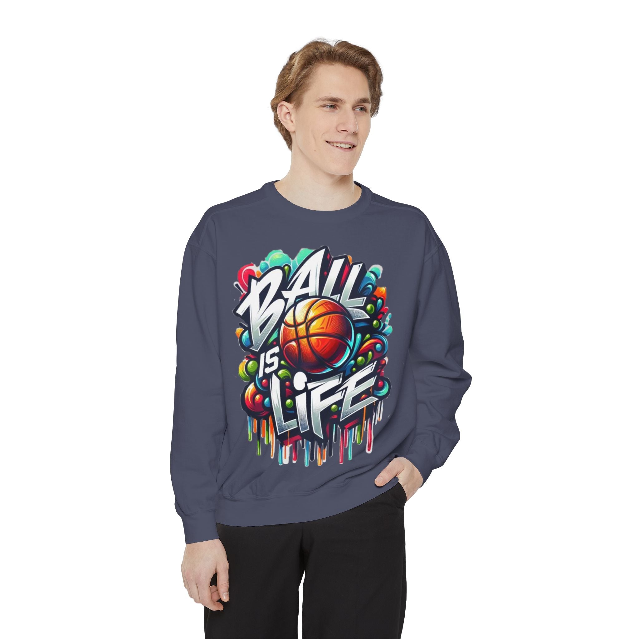 Basketball "Ball Is Life" Sweatshirt — Graphic Sports Crewneck