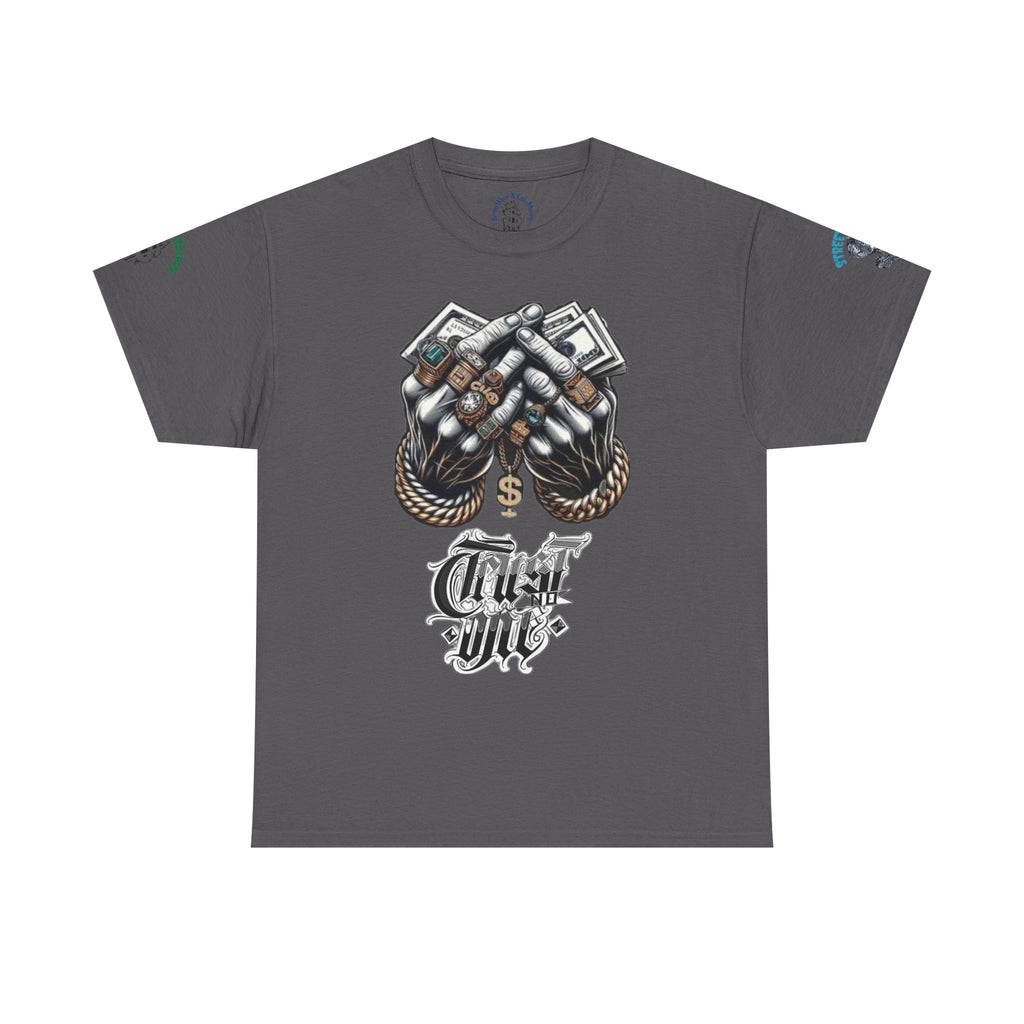 T-Shirt StreetWear X EazyMoney— Justice Business Graphic Tee (Hands Holding Cash)
