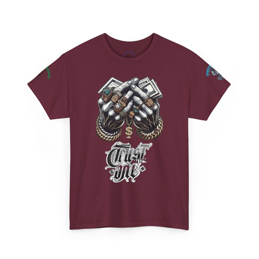 T-Shirt StreetWear X EazyMoney— Justice Business Graphic Tee (Hands Holding Cash)