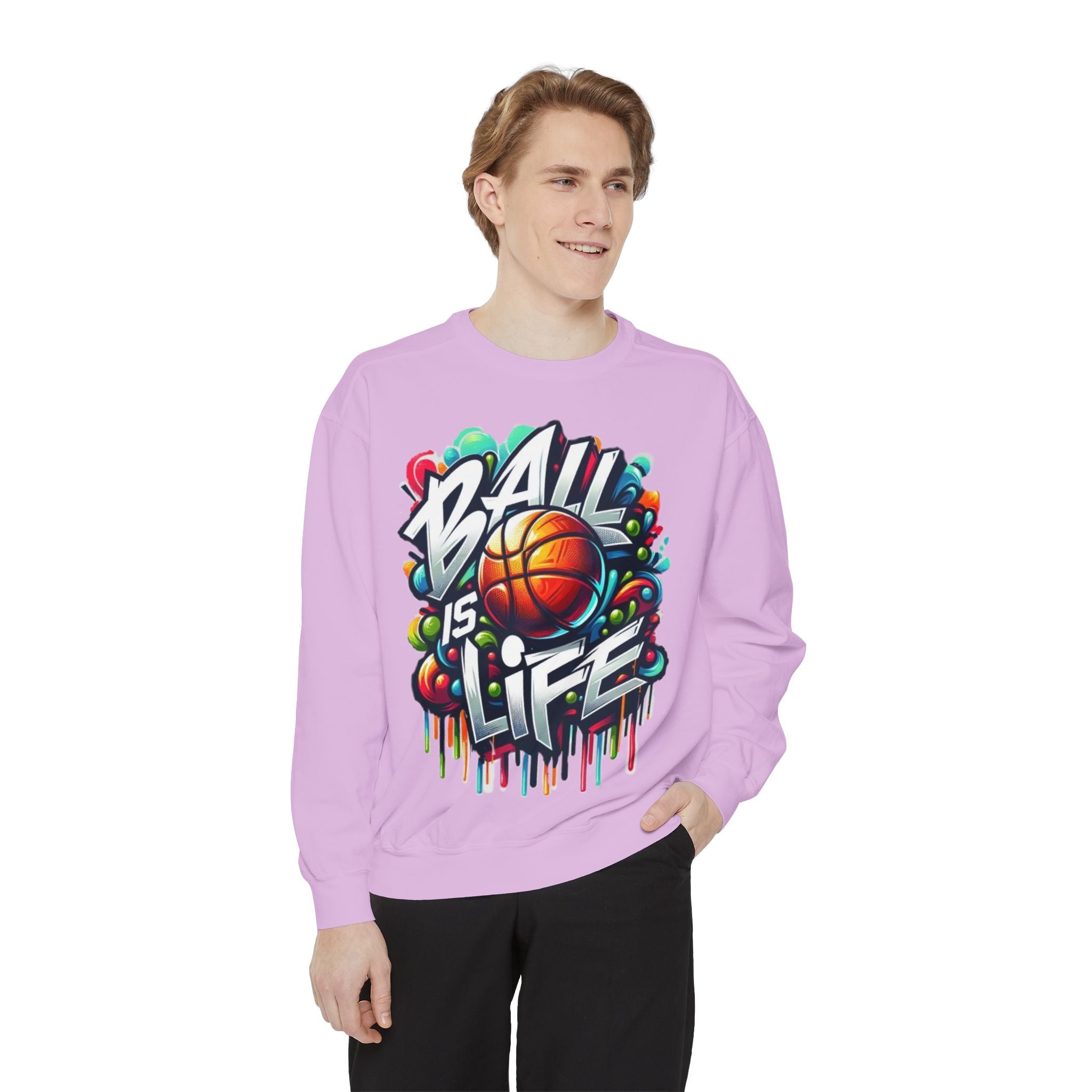 Basketball "Ball Is Life" Sweatshirt — Graphic Sports Crewneck