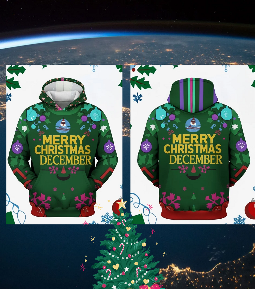 Hoodie Sweater/Jacket vintage-inspired Christmas Season