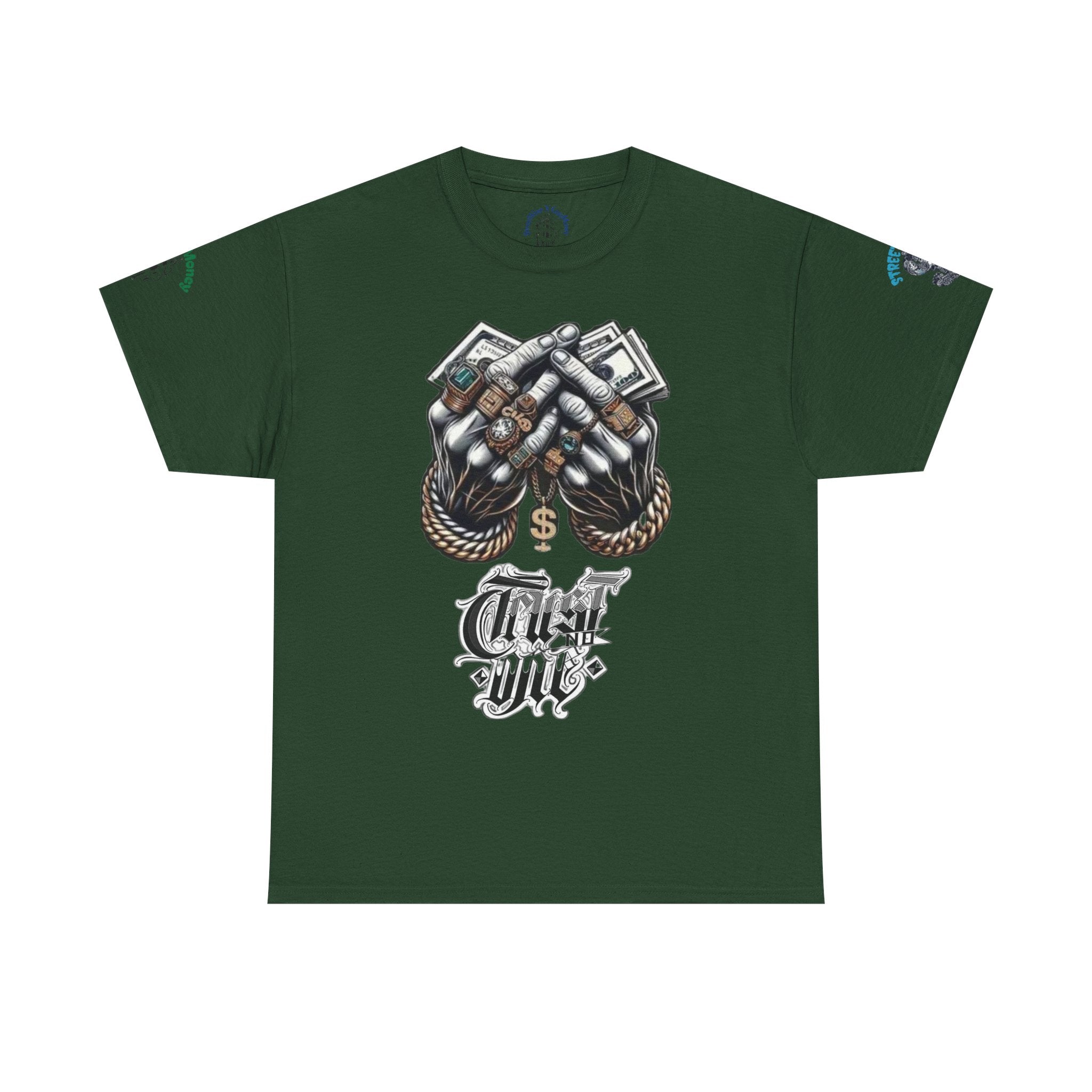 T-Shirt StreetWear X EazyMoney— Justice Business Graphic Tee (Hands Holding Cash)