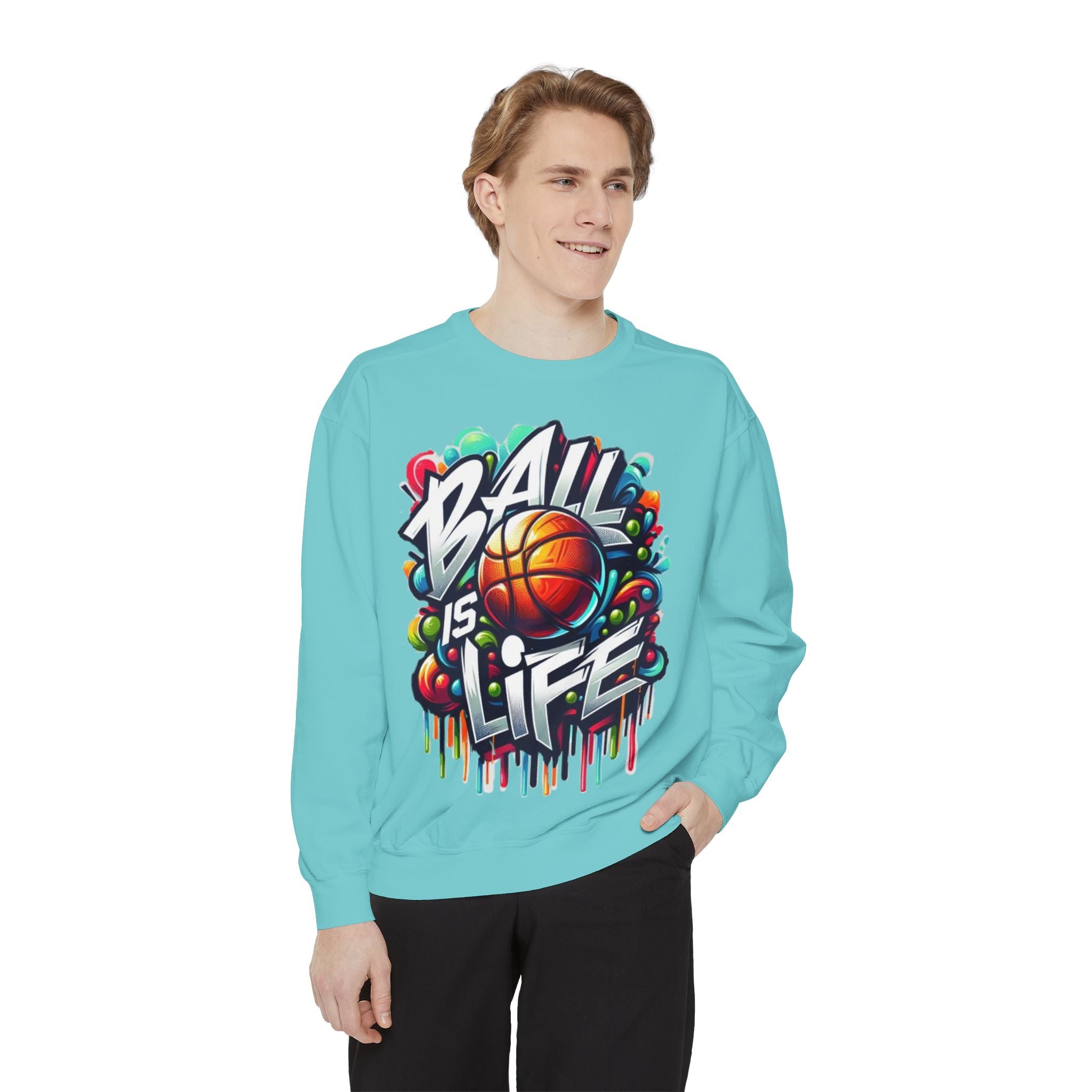 Basketball "Ball Is Life" Sweatshirt — Graphic Sports Crewneck
