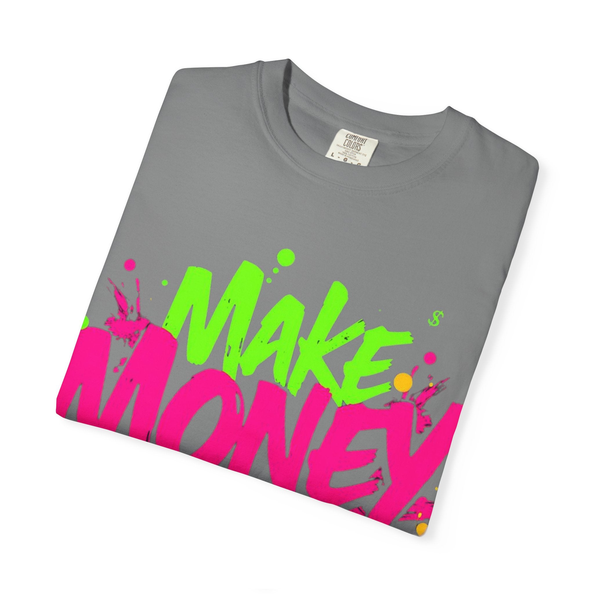 Trends StreetWear X EazyWear Graphic Tee — "Make Money Friends" Neon Street Style T-Shirt