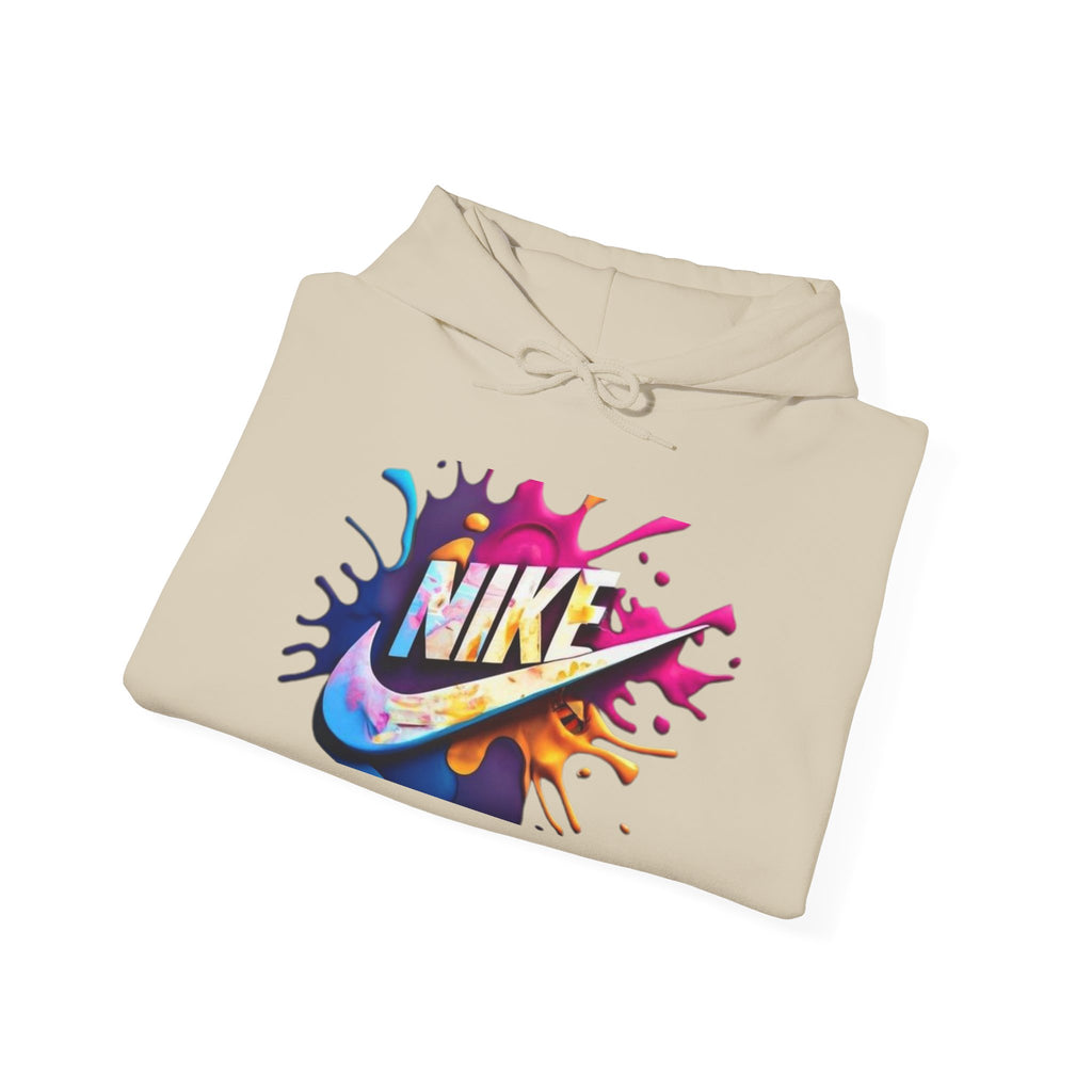 Graphic Hooded Sweatshirt — Colorful 'Just Do It' Splash Design