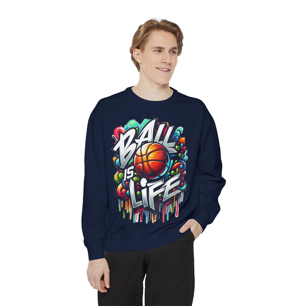 Basketball "Ball Is Life" Sweatshirt — Graphic Sports Crewneck