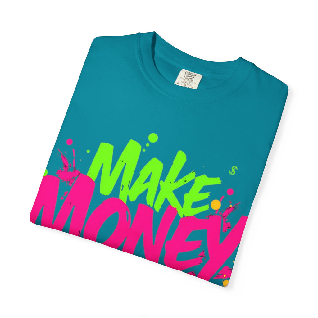 Trends StreetWear X EazyWear Graphic Tee — "Make Money Friends" Neon Street Style T-Shirt