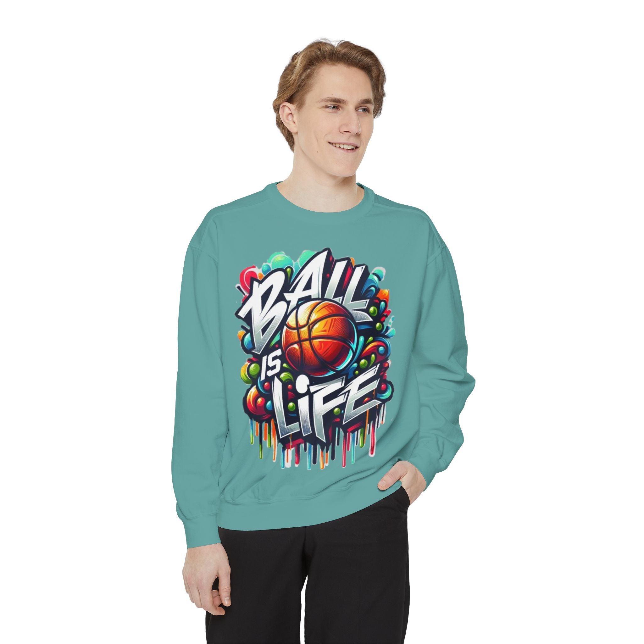 Basketball "Ball Is Life" Sweatshirt — Graphic Sports Crewneck