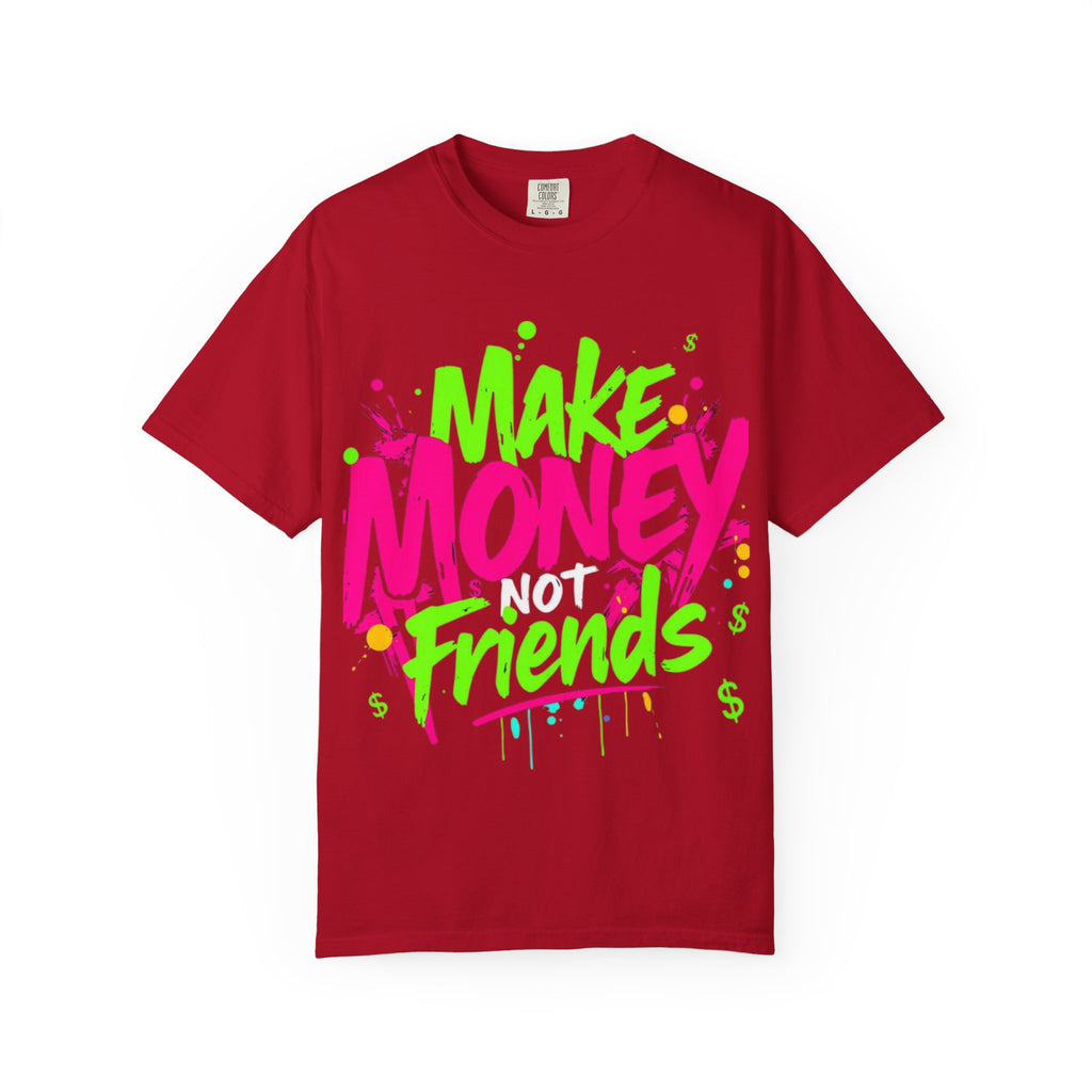 Trends StreetWear X EazyWear Graphic Tee — "Make Money Friends" Neon Street Style T-Shirt