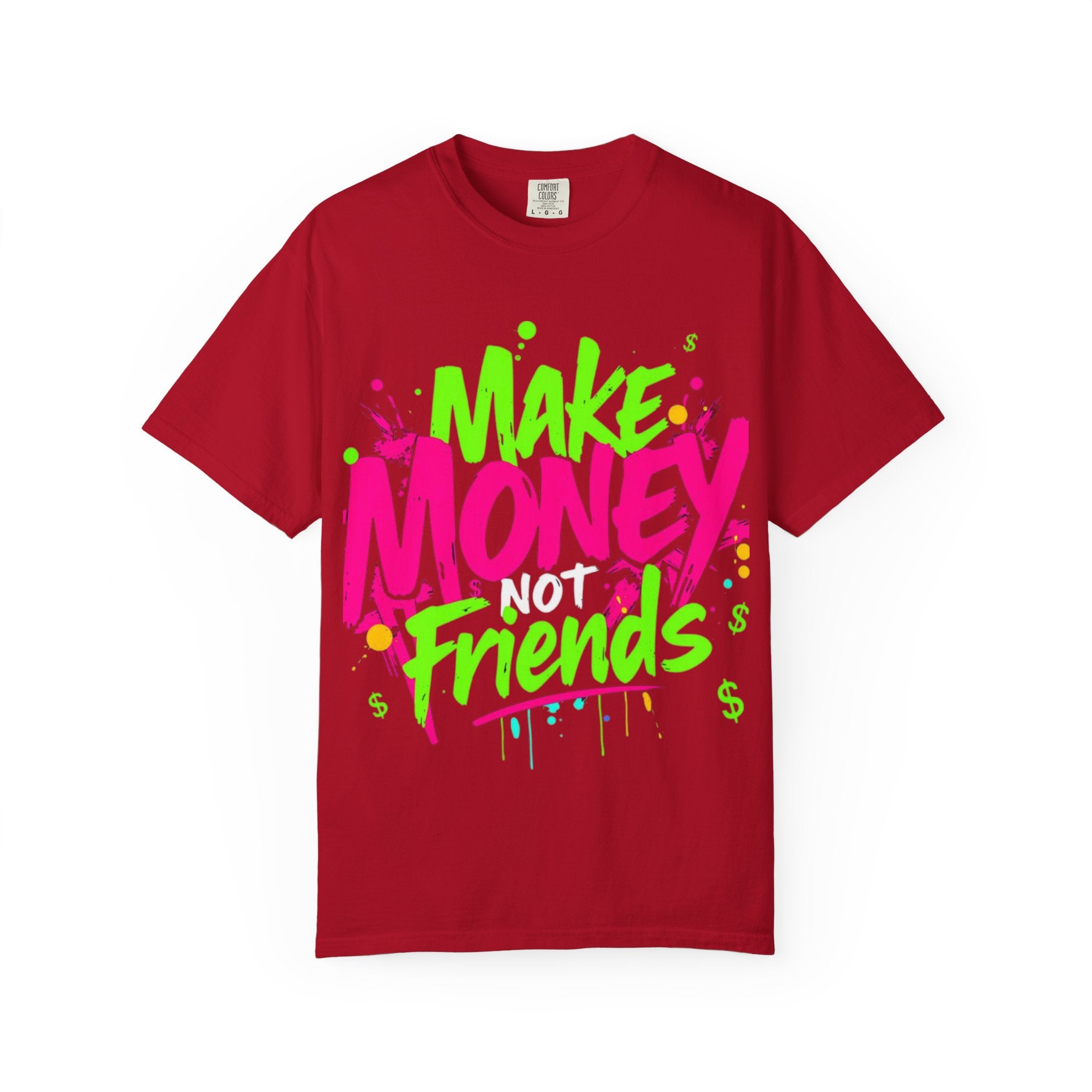 Trends StreetWear X EazyWear Graphic Tee — "Make Money Friends" Neon Street Style T-Shirt
