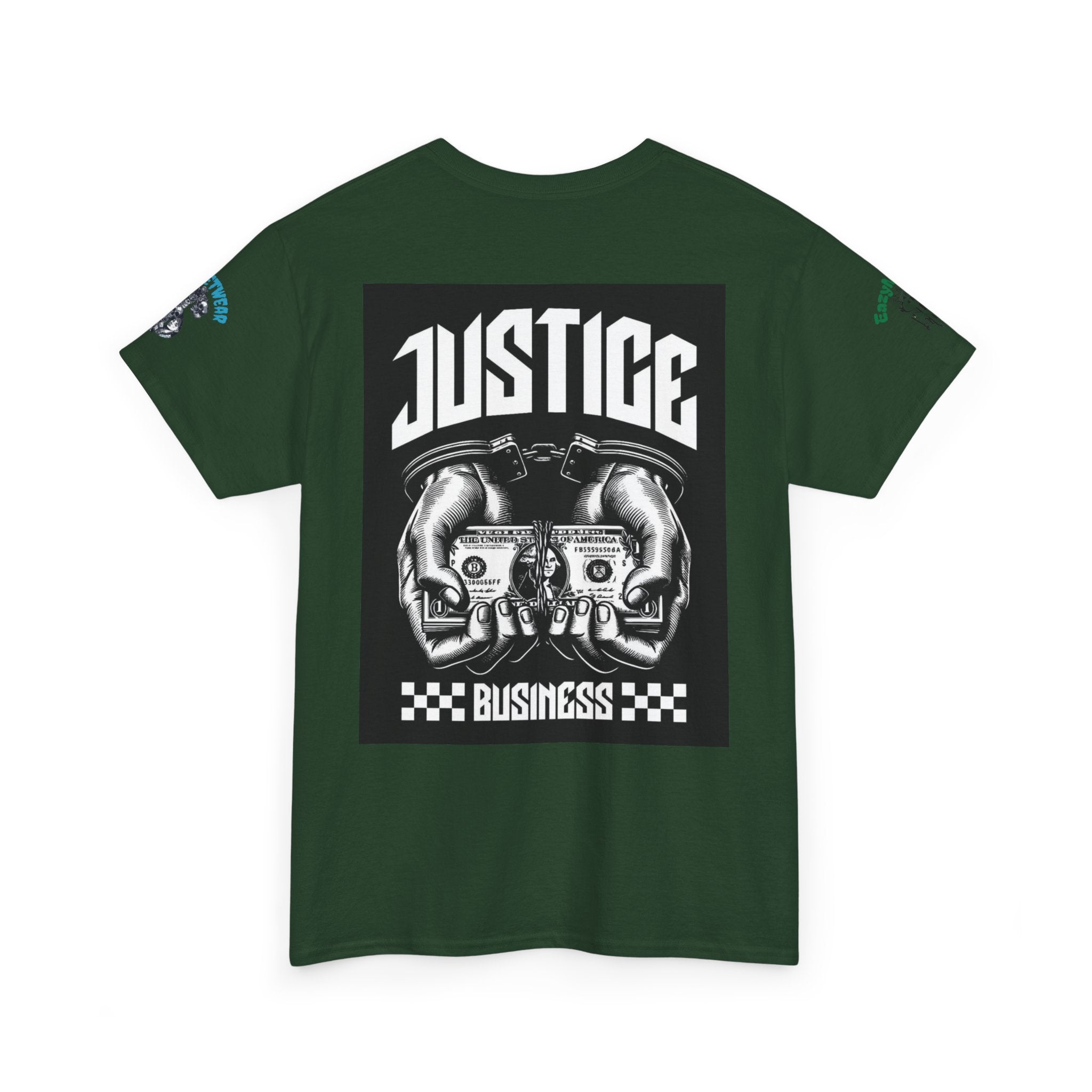 T-Shirt StreetWear X EazyMoney— Justice Business Graphic Tee (Hands Holding Cash)
