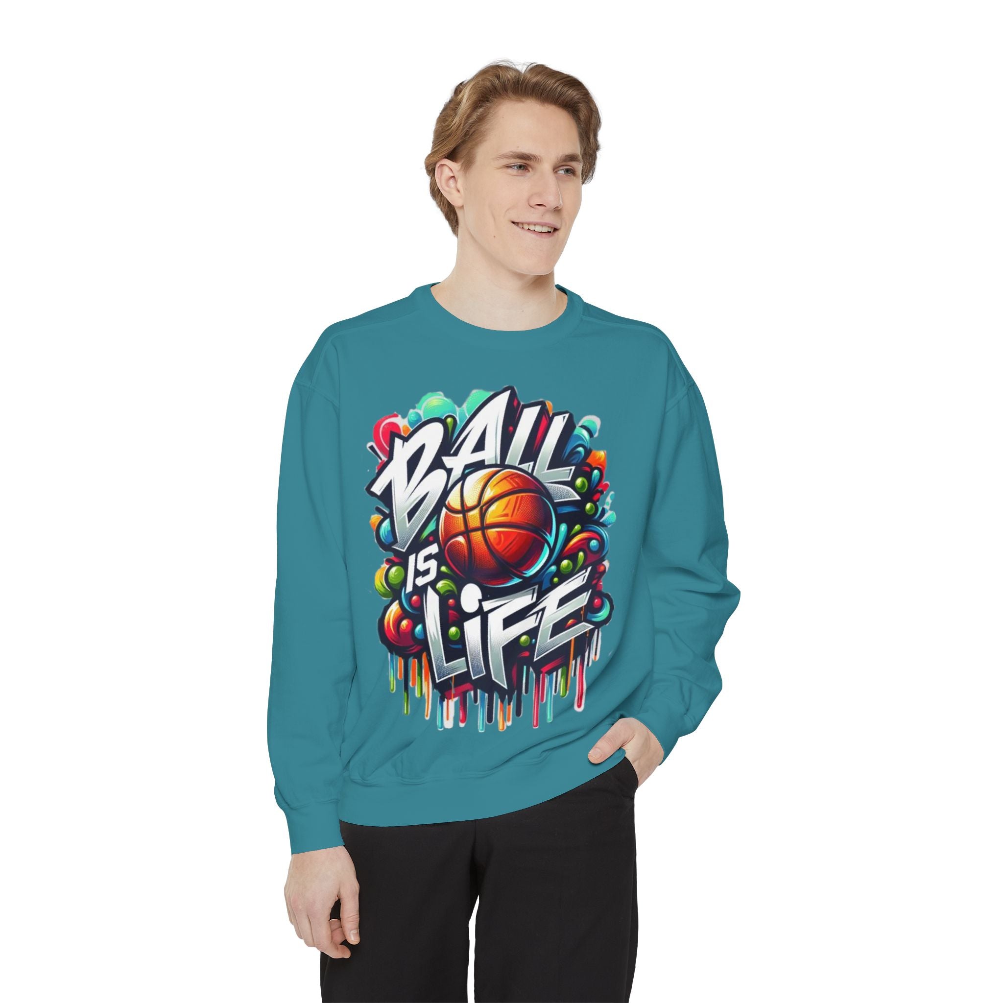 Basketball "Ball Is Life" Sweatshirt — Graphic Sports Crewneck