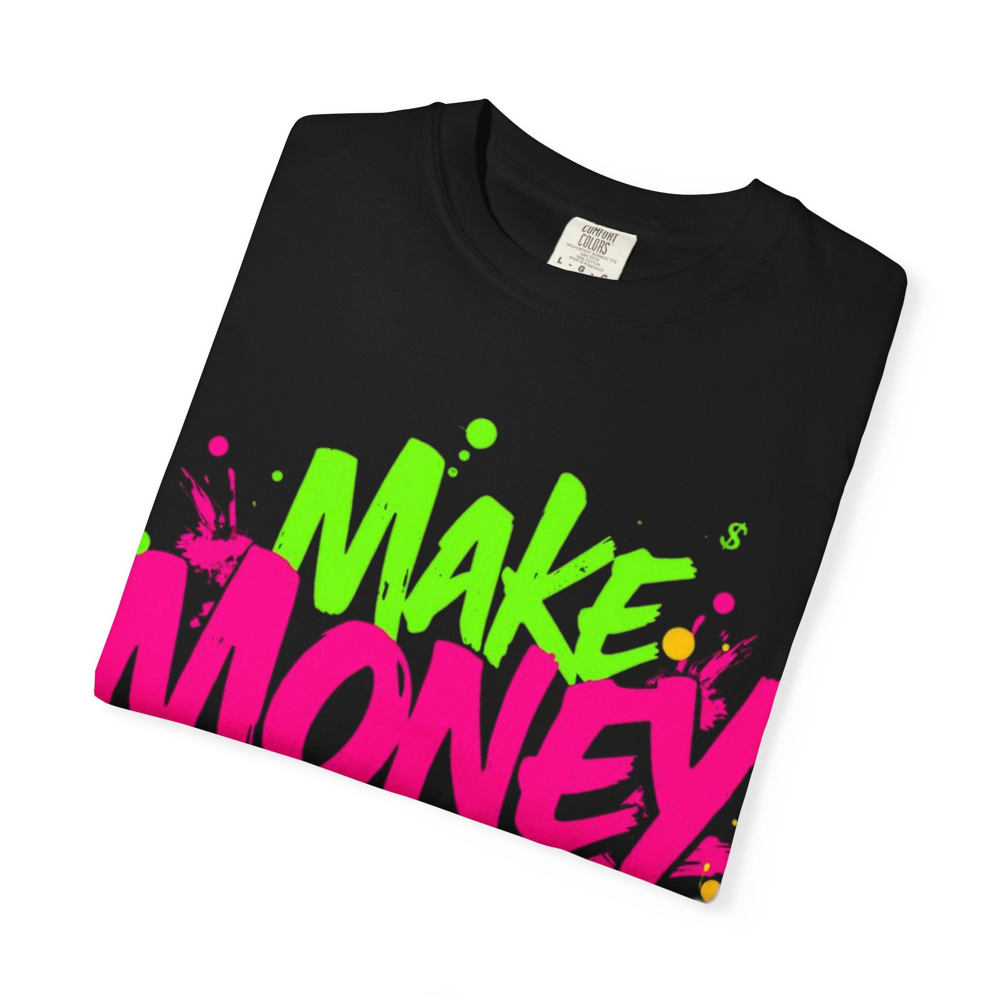 Trends StreetWear X EazyWear Graphic Tee — "Make Money Friends" Neon Street Style T-Shirt