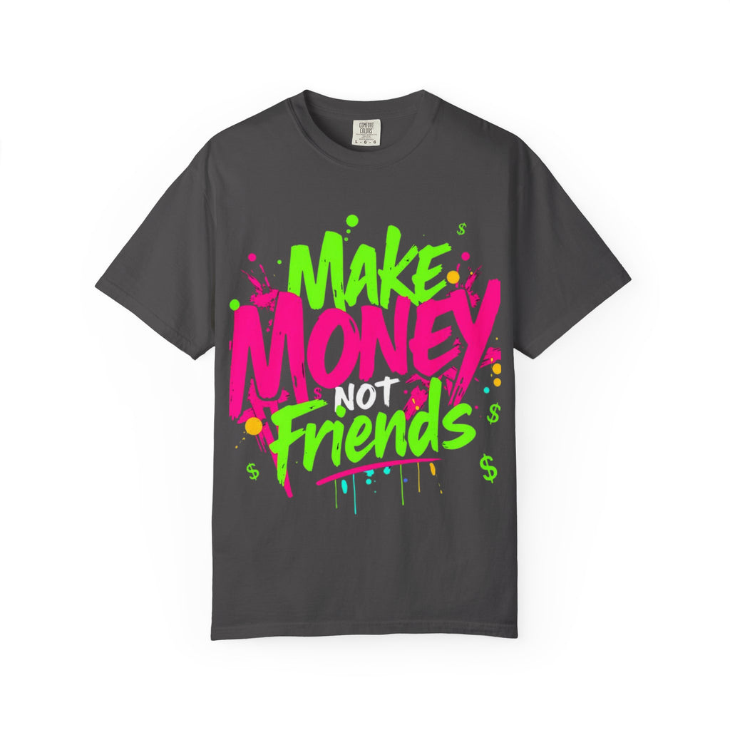 Trends StreetWear X EazyWear Graphic Tee — "Make Money Friends" Neon Street Style T-Shirt