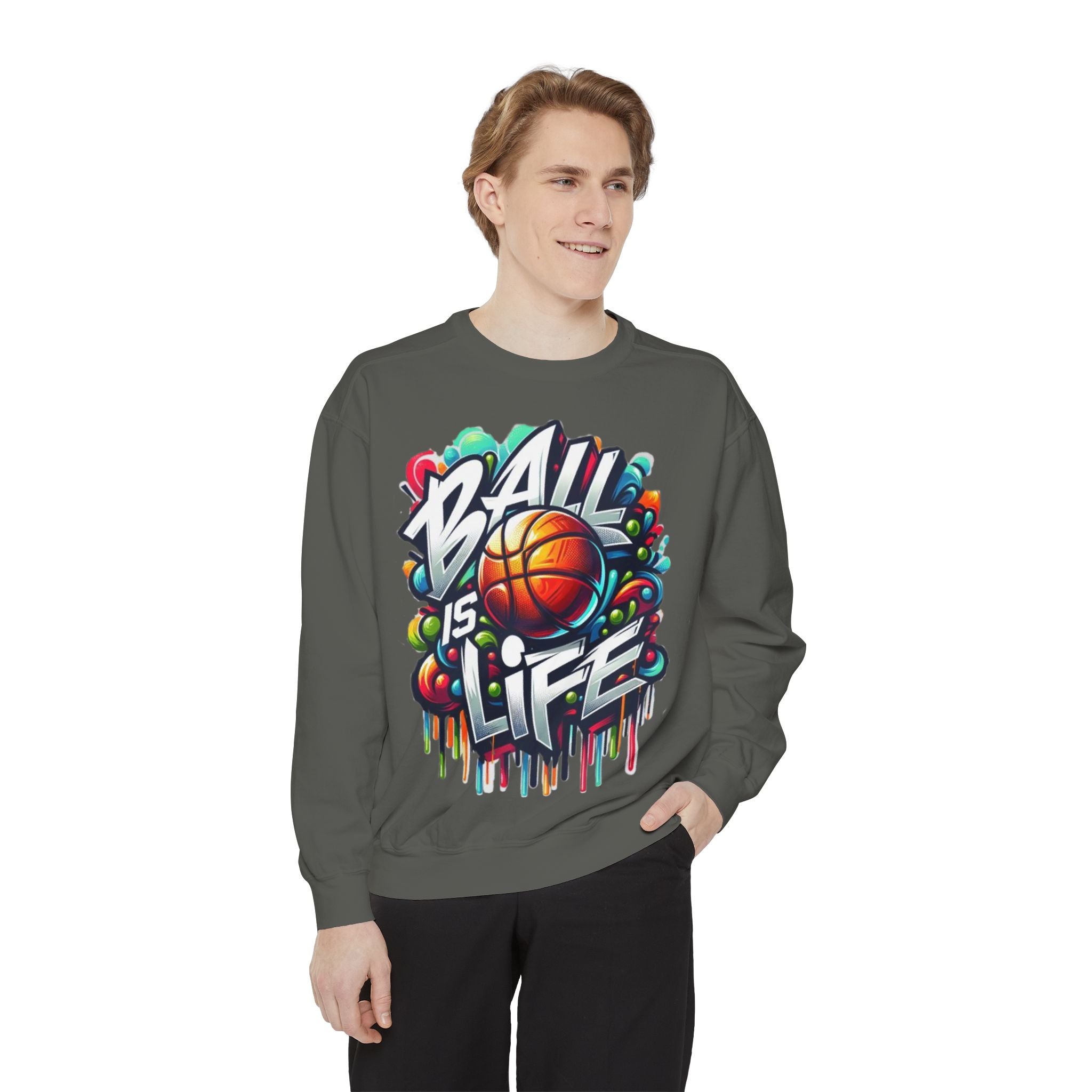 Basketball "Ball Is Life" Sweatshirt — Graphic Sports Crewneck