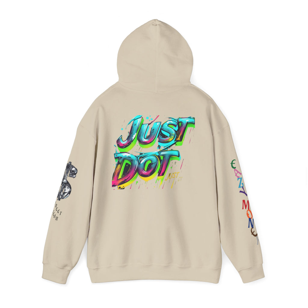 Graphic Hooded Sweatshirt — Colorful 'Just Do It' Splash Design