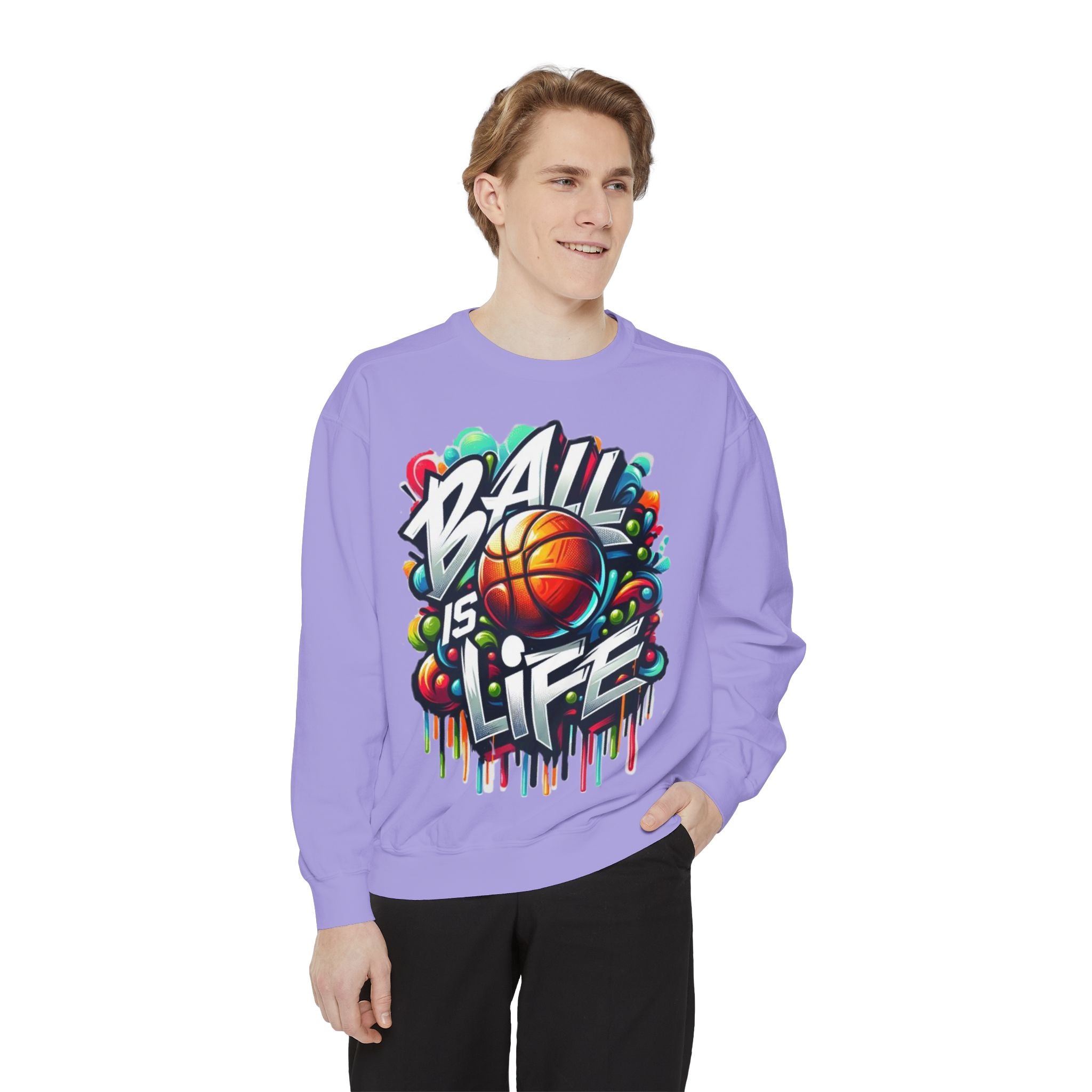 Basketball "Ball Is Life" Sweatshirt — Graphic Sports Crewneck