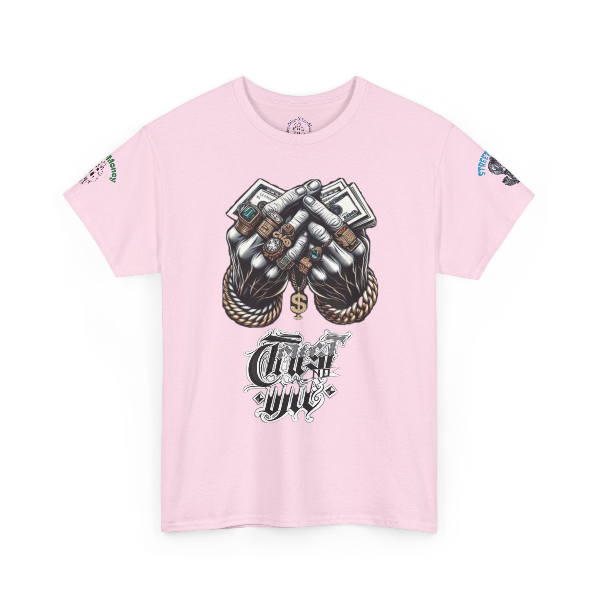 T-Shirt StreetWear X EazyMoney— Justice Business Graphic Tee (Hands Holding Cash)