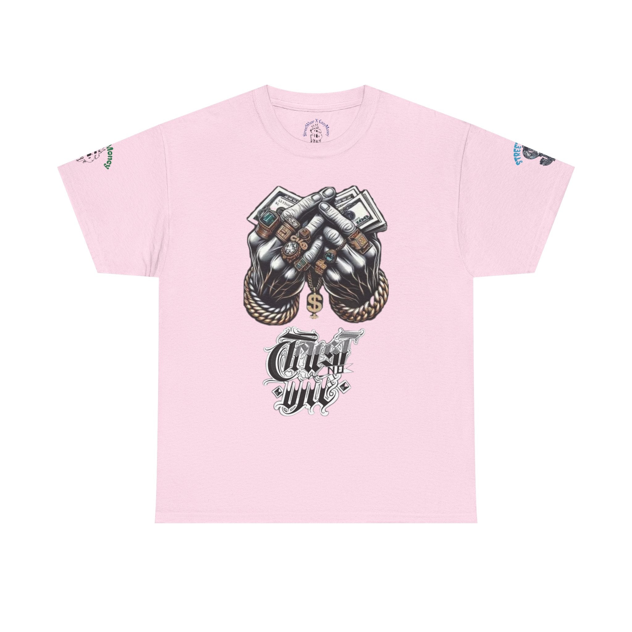 T-Shirt StreetWear X EazyMoney— Justice Business Graphic Tee (Hands Holding Cash)