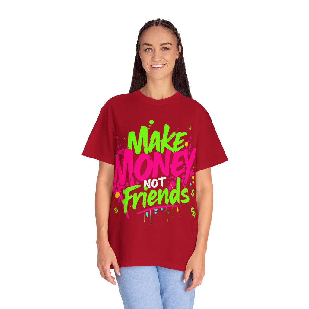 Trends StreetWear X EazyWear Graphic Tee — "Make Money Friends" Neon Street Style T-Shirt