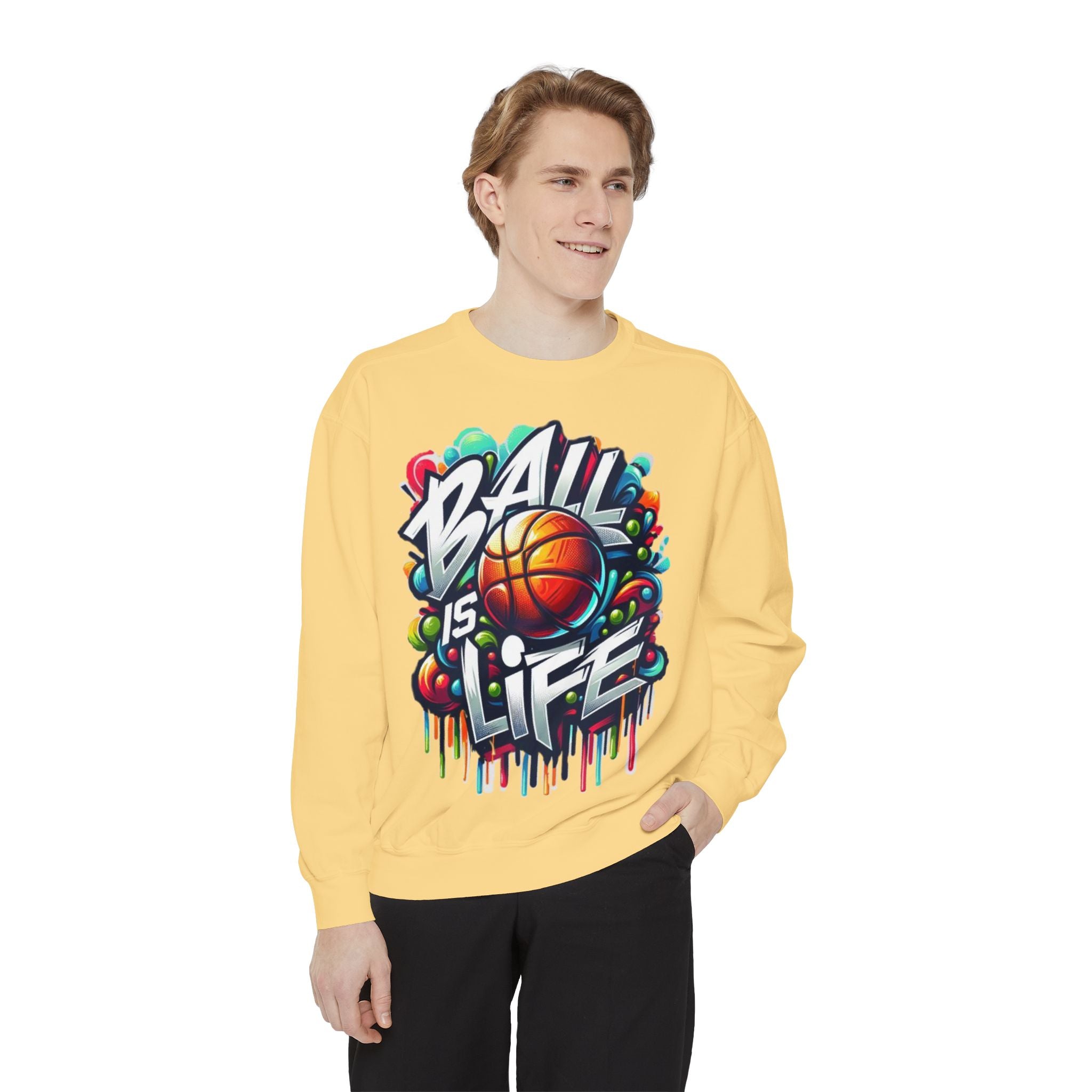 Basketball "Ball Is Life" Sweatshirt — Graphic Sports Crewneck